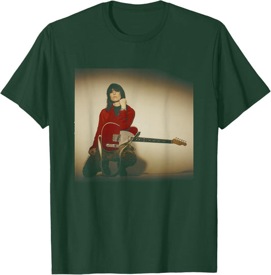 The Pretenders Chrissie Hynde Guitar Shoot By Simon Fowler T-Shirt - T-Shirt | Forest