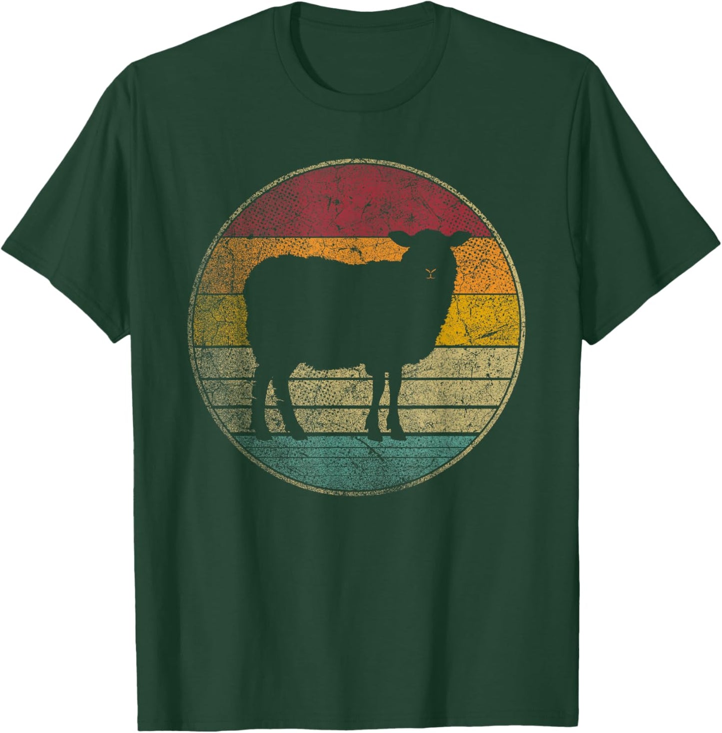 Sheep - Lover Vintage Funny Retro 70s 80s Men Women Kids T-Shirt - T-Shirt | Forest