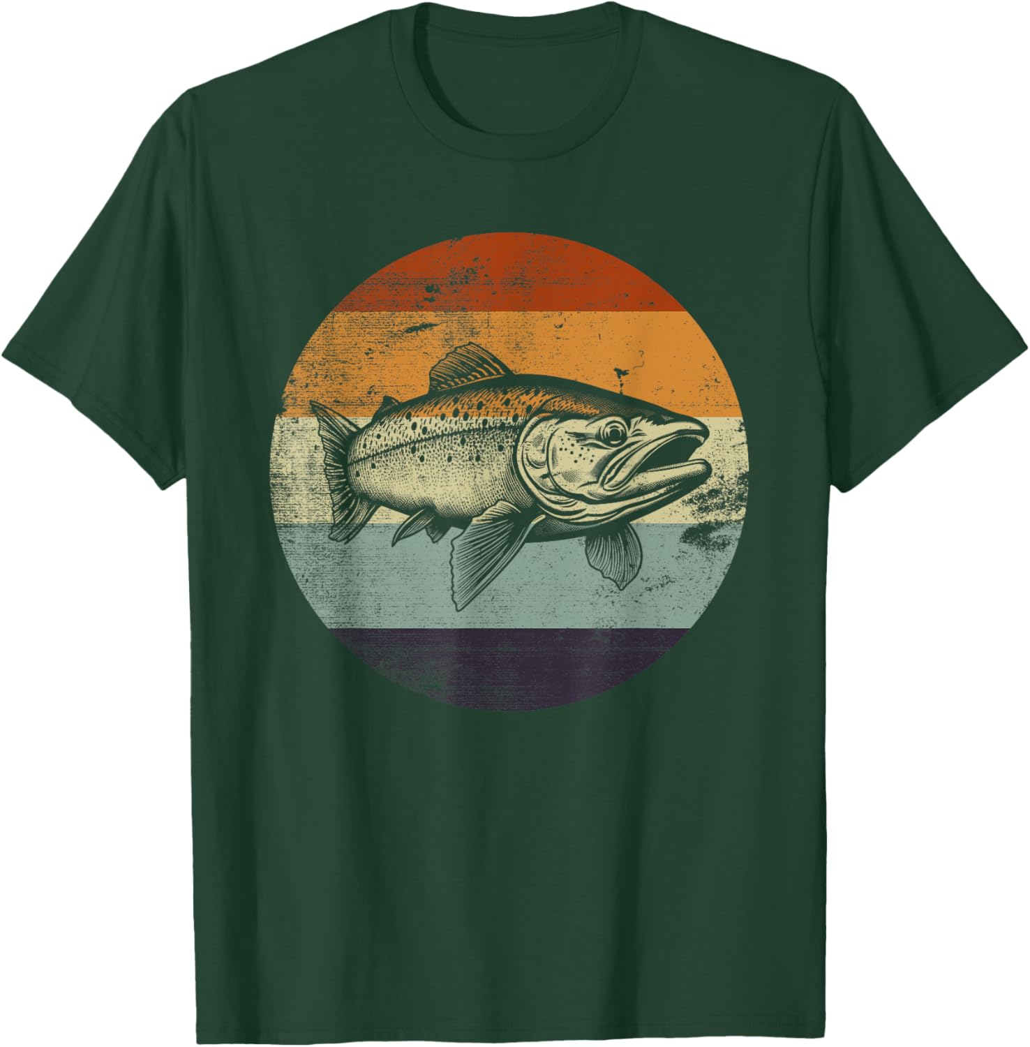 Steelhead Fish Retro Style T-Shirt - T-Shirt | Forest
