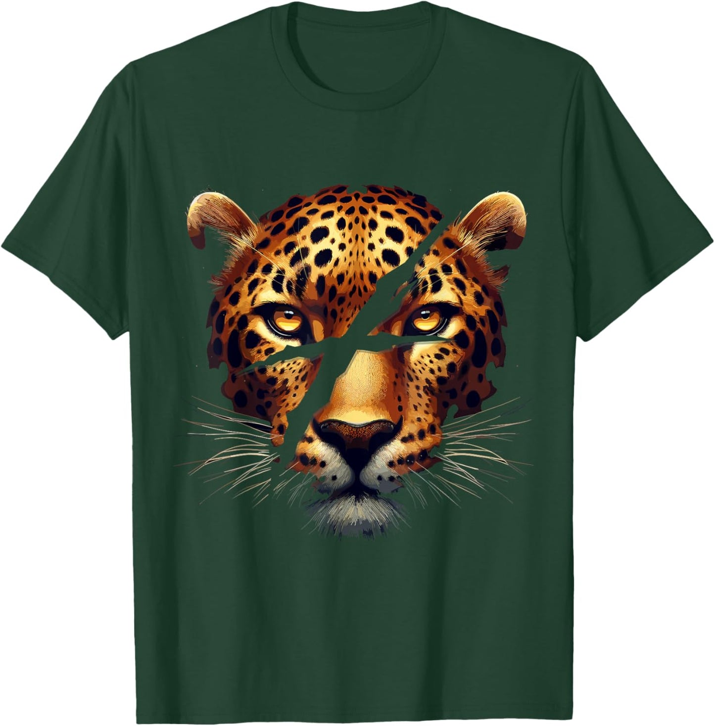 Leopard Cheetah Tiger Leopard Face Lion Cat T-Shirt - T-Shirt | Forest
