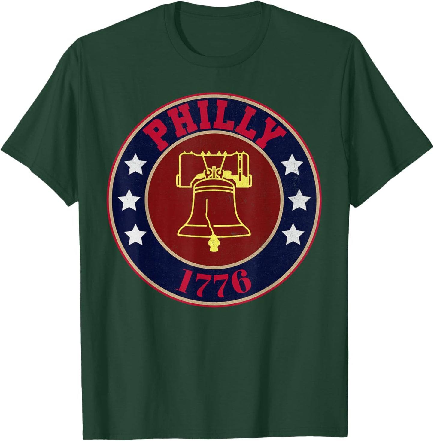 Philadelphia Liberty Bell Independence Hall Philly 1776 T-Shirt - T-Shirt | Forest