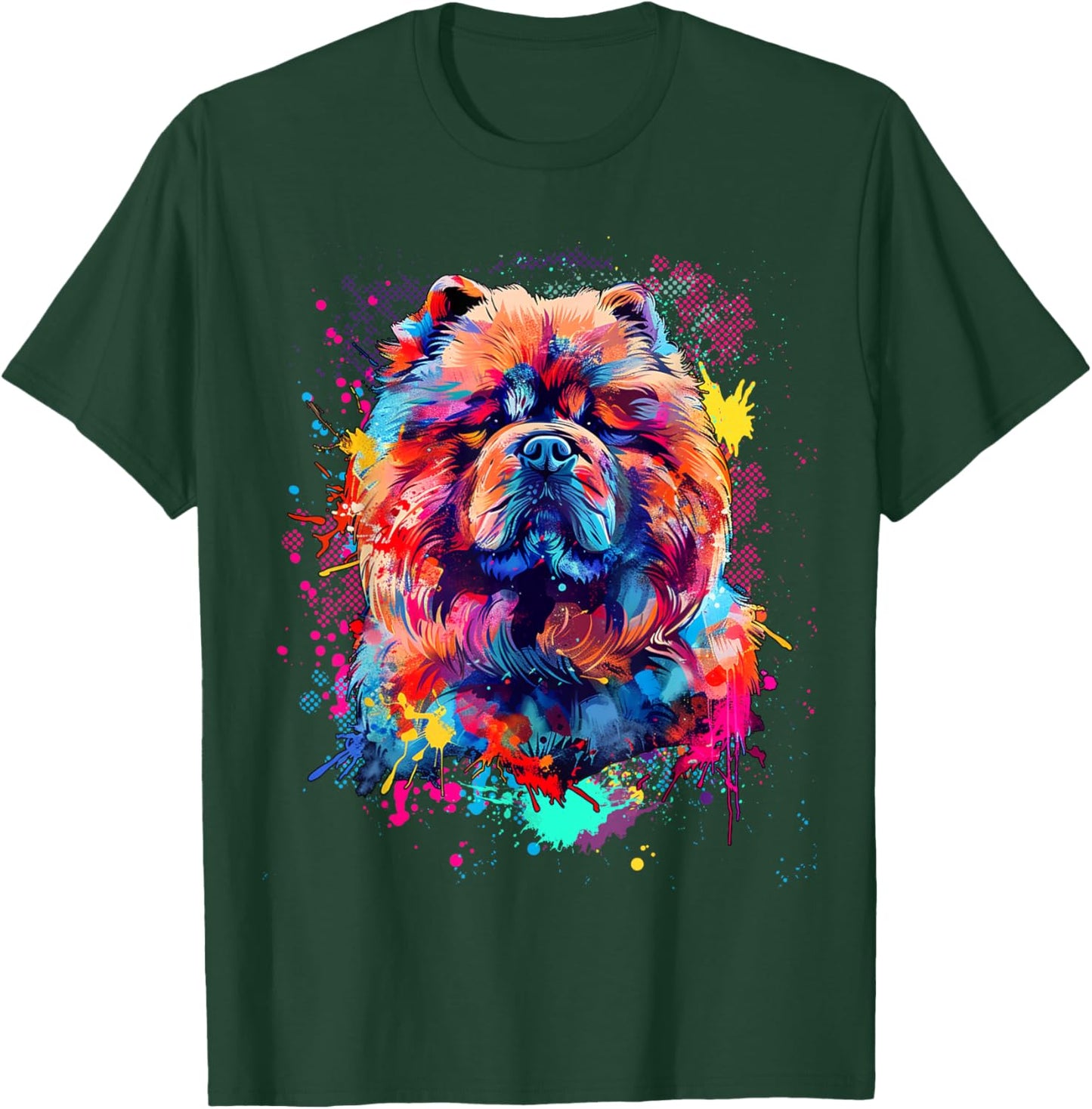Chow Chow Lovers Colorful Pop Art Chow Chow T-Shirt - T-Shirt | Forest