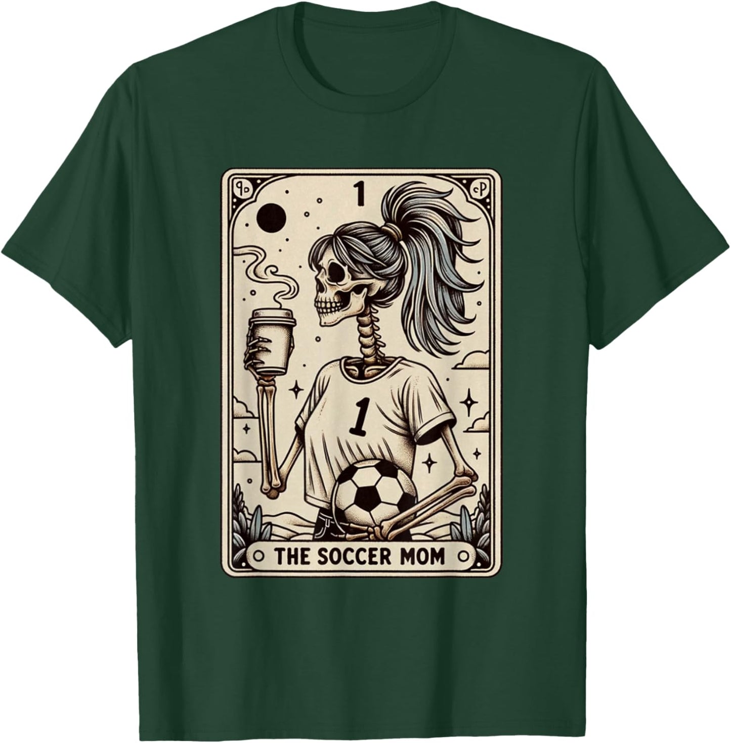 Soccer Mom Tarot Card, Vintage Halloween Soccer Mama T-Shirt - T-Shirt | Forest