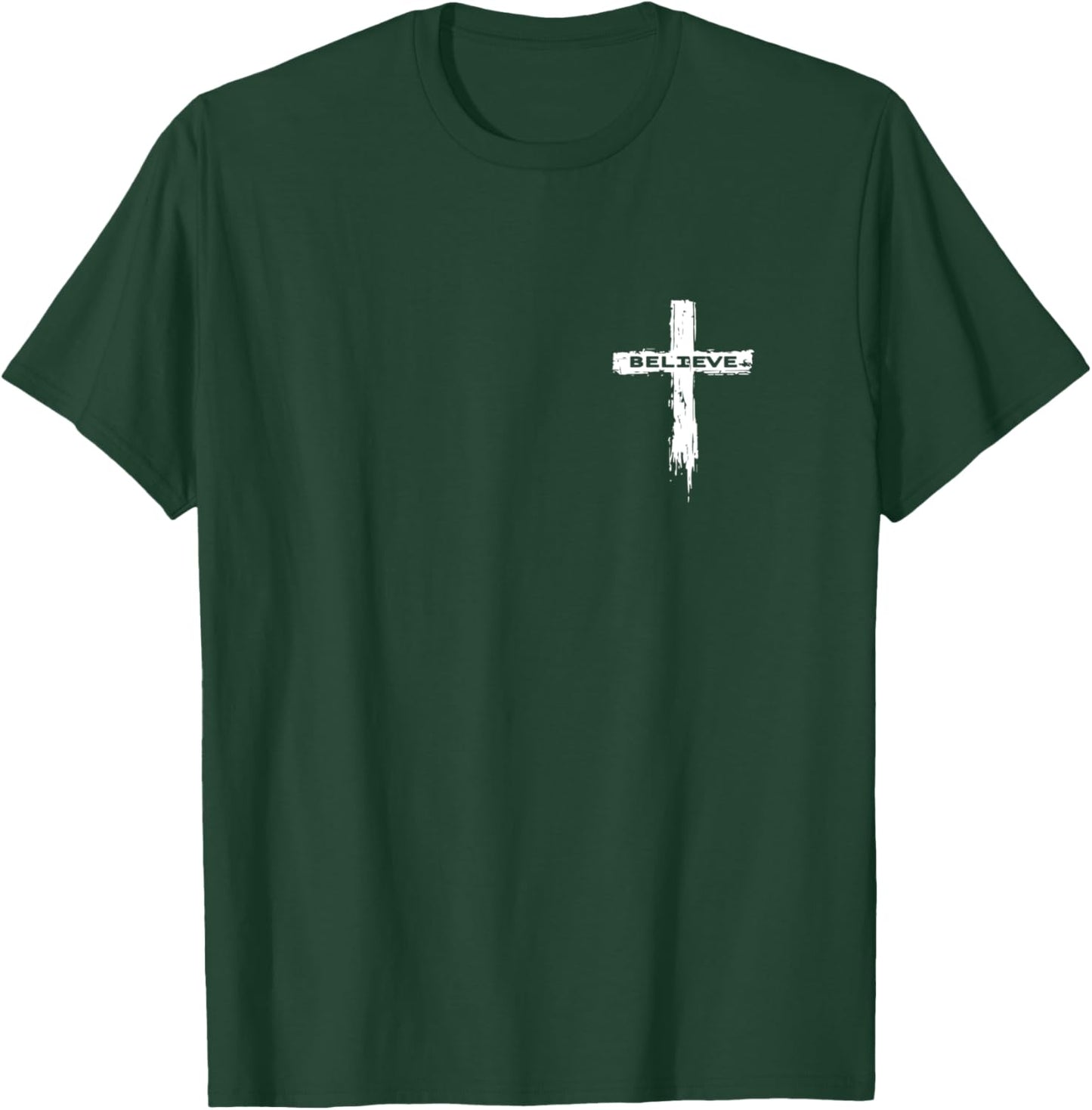 Christian Cross Religious Believe Graphic T-Shirt - T-Shirt | Forest