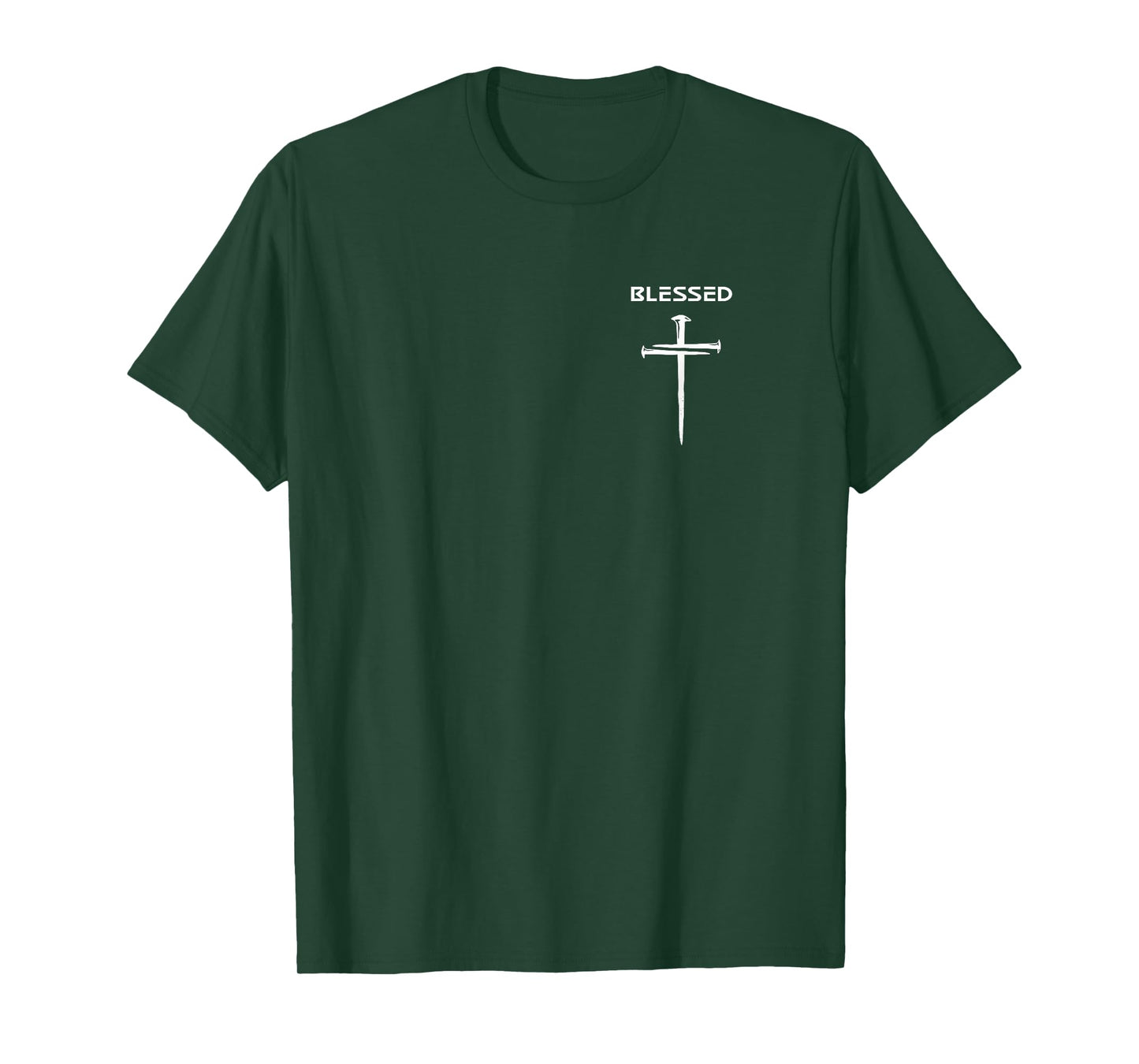 Blessed Christian Minimalist Religious Jesus Nails Cross T-Shirt