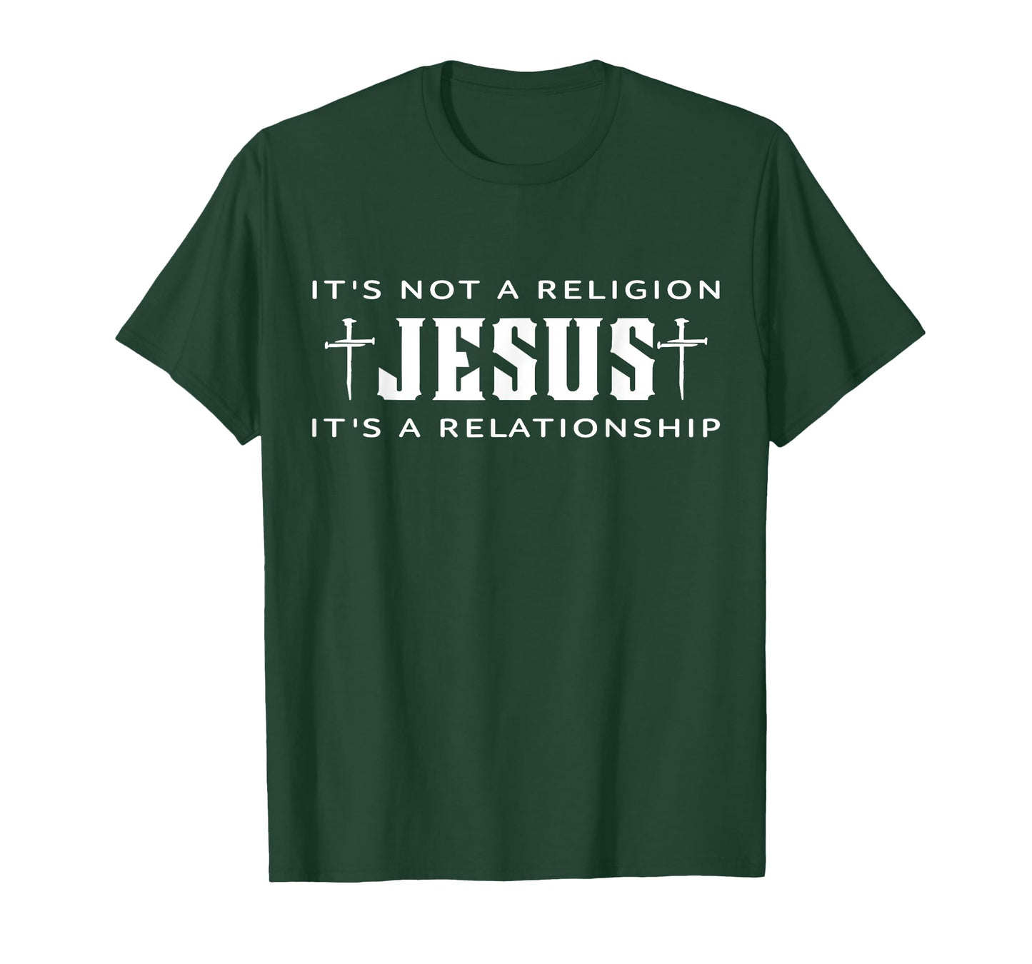 It's Not Religion Jesus It's A Relationship Christian Faith T-Shirt
