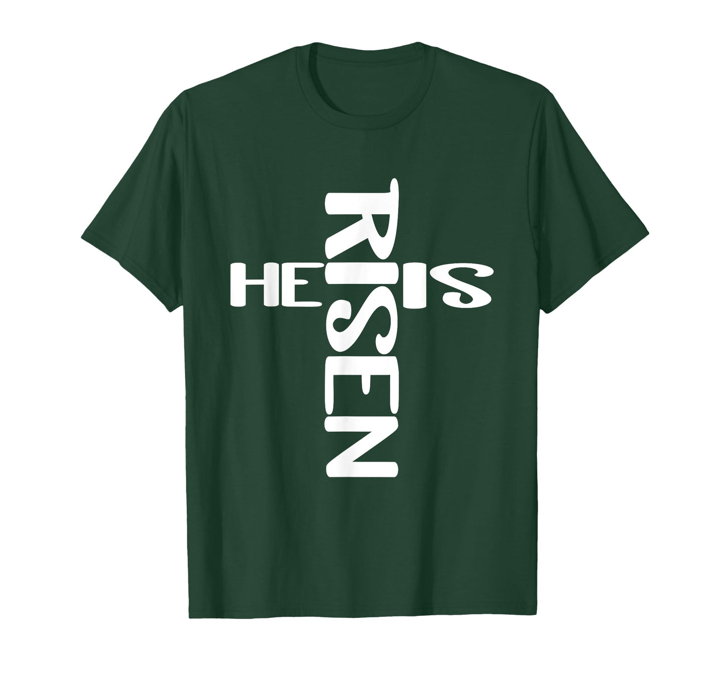 That Says He Is Risen - Easter Cross Shape Design T-Shirt