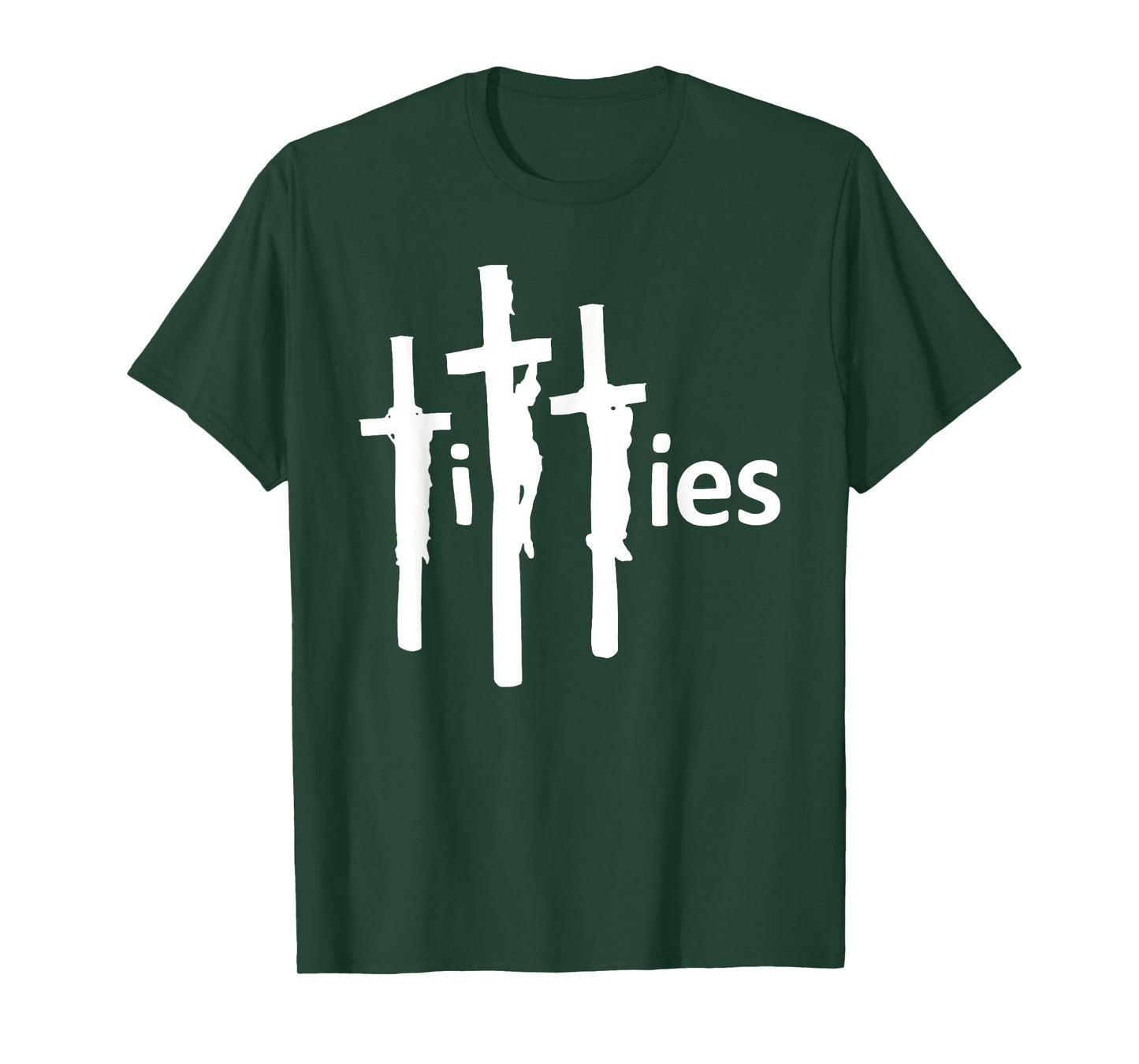 Titties on the Cross, Funny Offensive, Funny Sarcastic Jesus T-Shirt