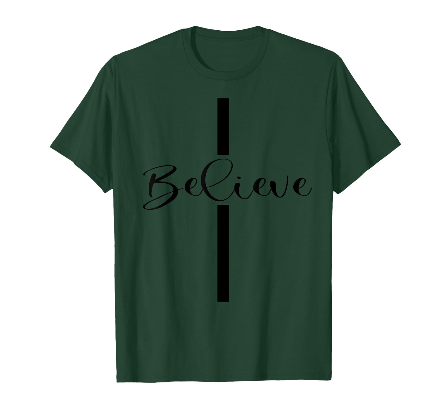 Believe Christian Cross Jesus Christ Christians Men Women T-Shirt
