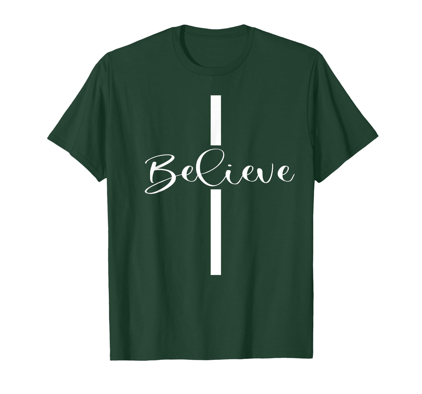 Believe Christian Cross Jesus Christ Christians Men Women T-Shirt
