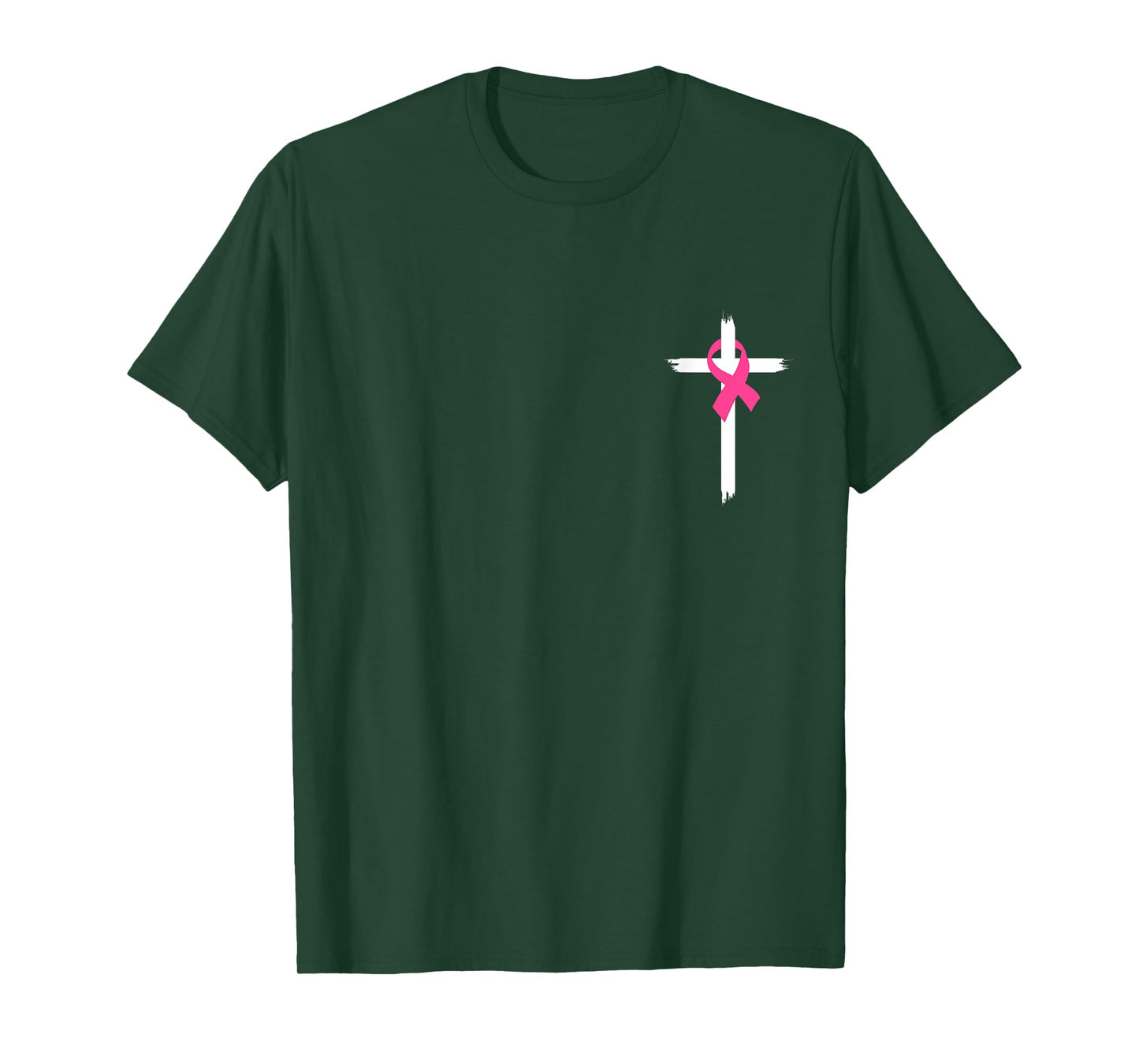 Christian Jesus Cross Pink Ribbon Breast Cancer Awareness T-Shirt