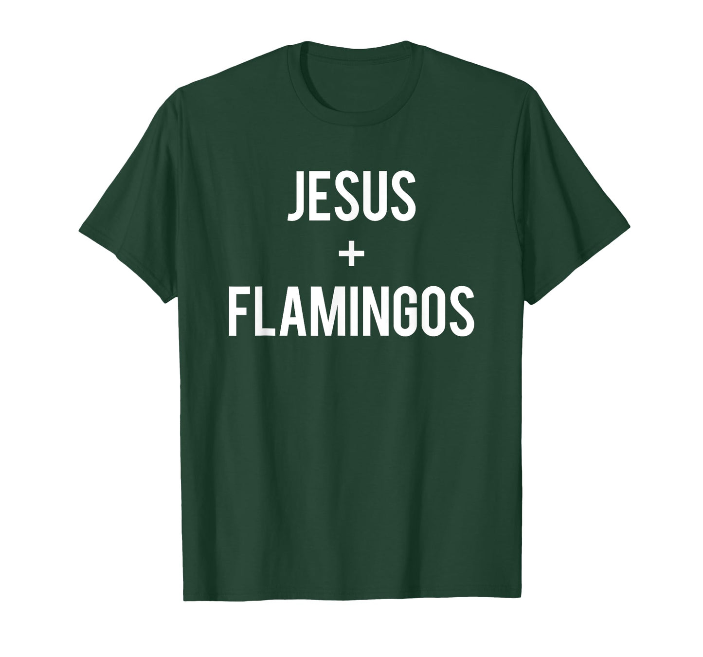 Love Jesus And Pink Flamingos Saying Funny Christian Gift T-Shirt