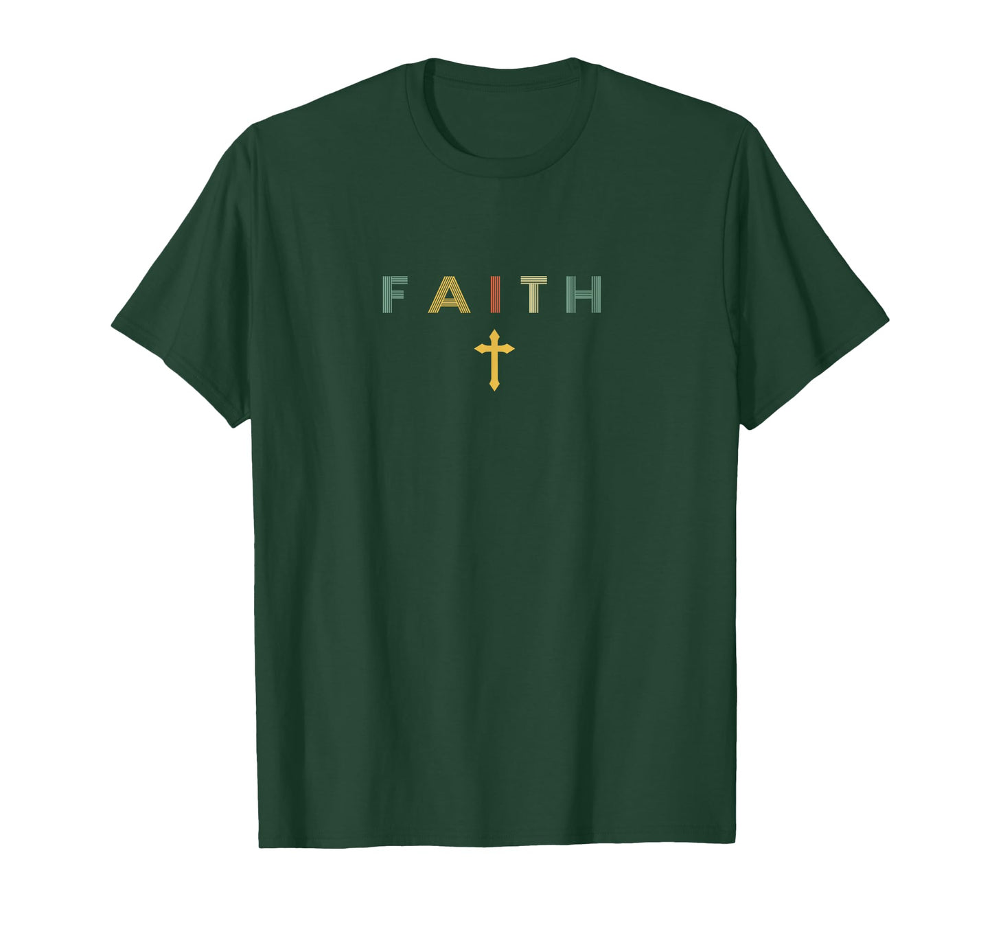 Christian Religious Christ Faith and Cross Vintage T-Shirt