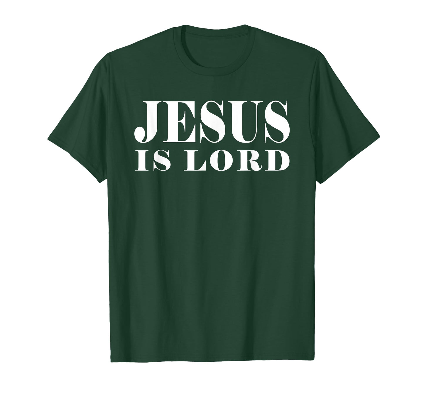 Jesus Is Lord Christian God Christ T-Shirt Gift White Word T-Shirt