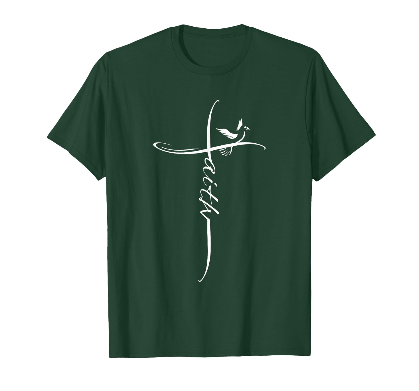 Faith Cross Dove Cute Spiritual Religious Christian Women's T-Shirt