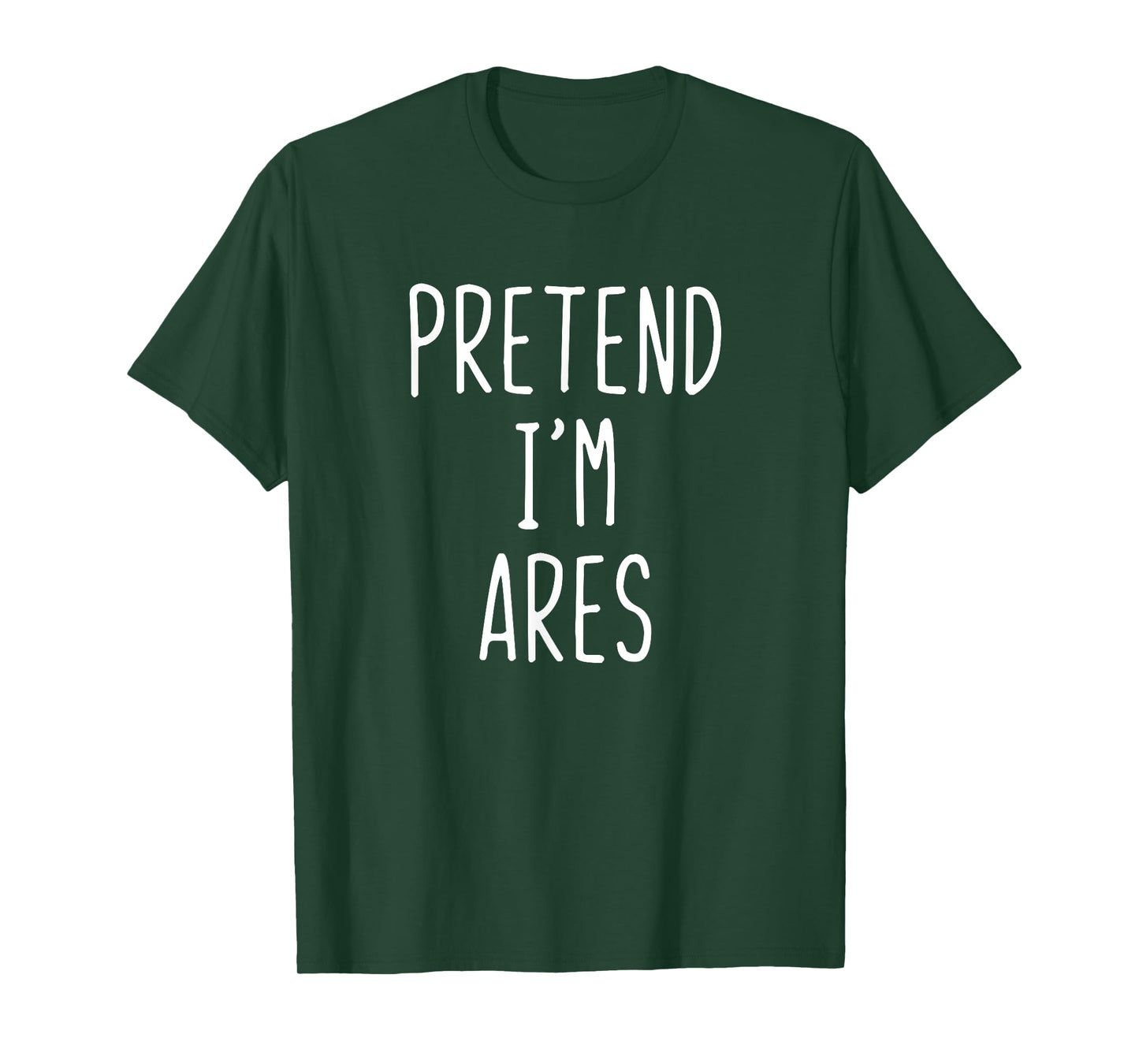 Pretend I'm Ares Costume Halloween Lazy Adult Kids Greek God T-Shirt