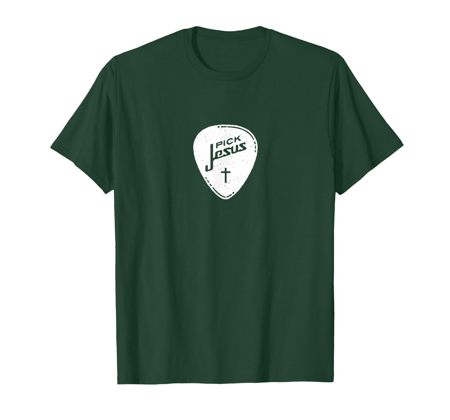 Christian Shirt - Vintage Guitar Pick Jesus Cross Worship T-Shirt