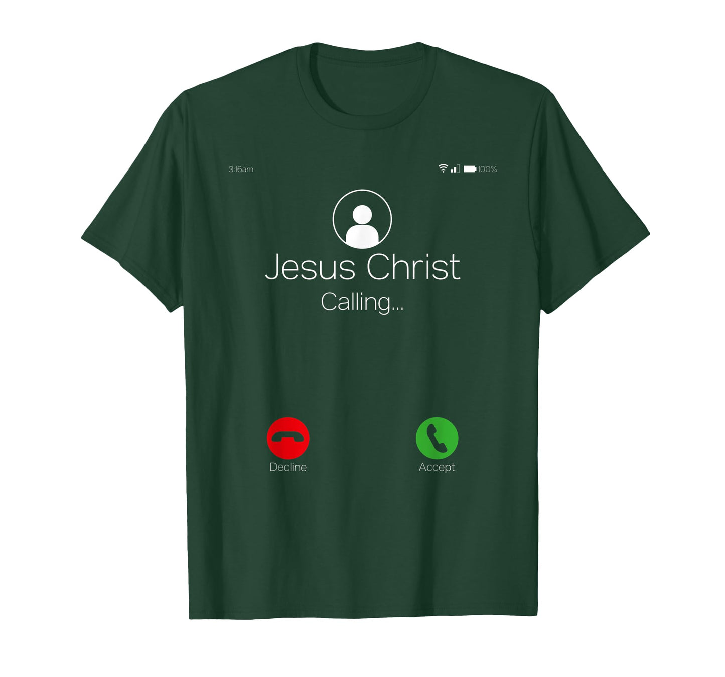 Jesus Christ Calling Christian Faith Religion Graphic Themed T-Shirt