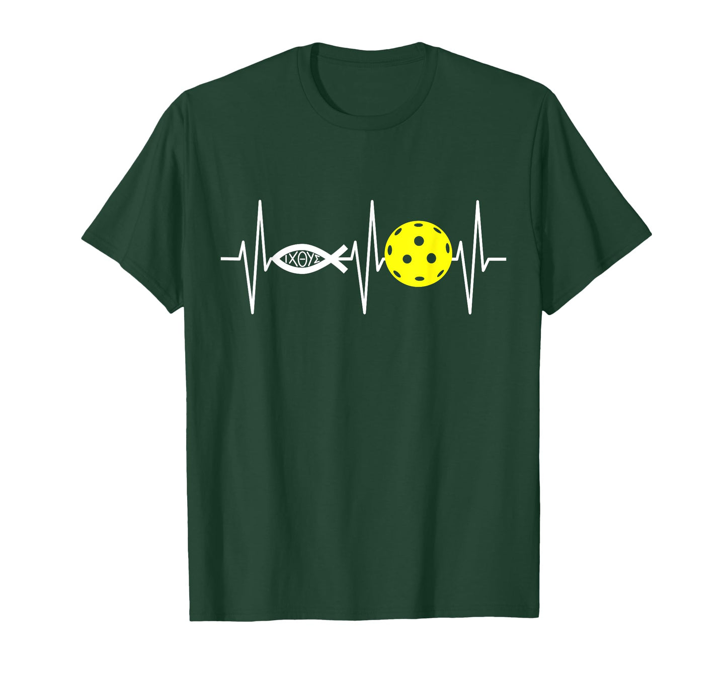 Christian Shirt Pickleball Player Ichthys Jesus Fish Symbol T-Shirt