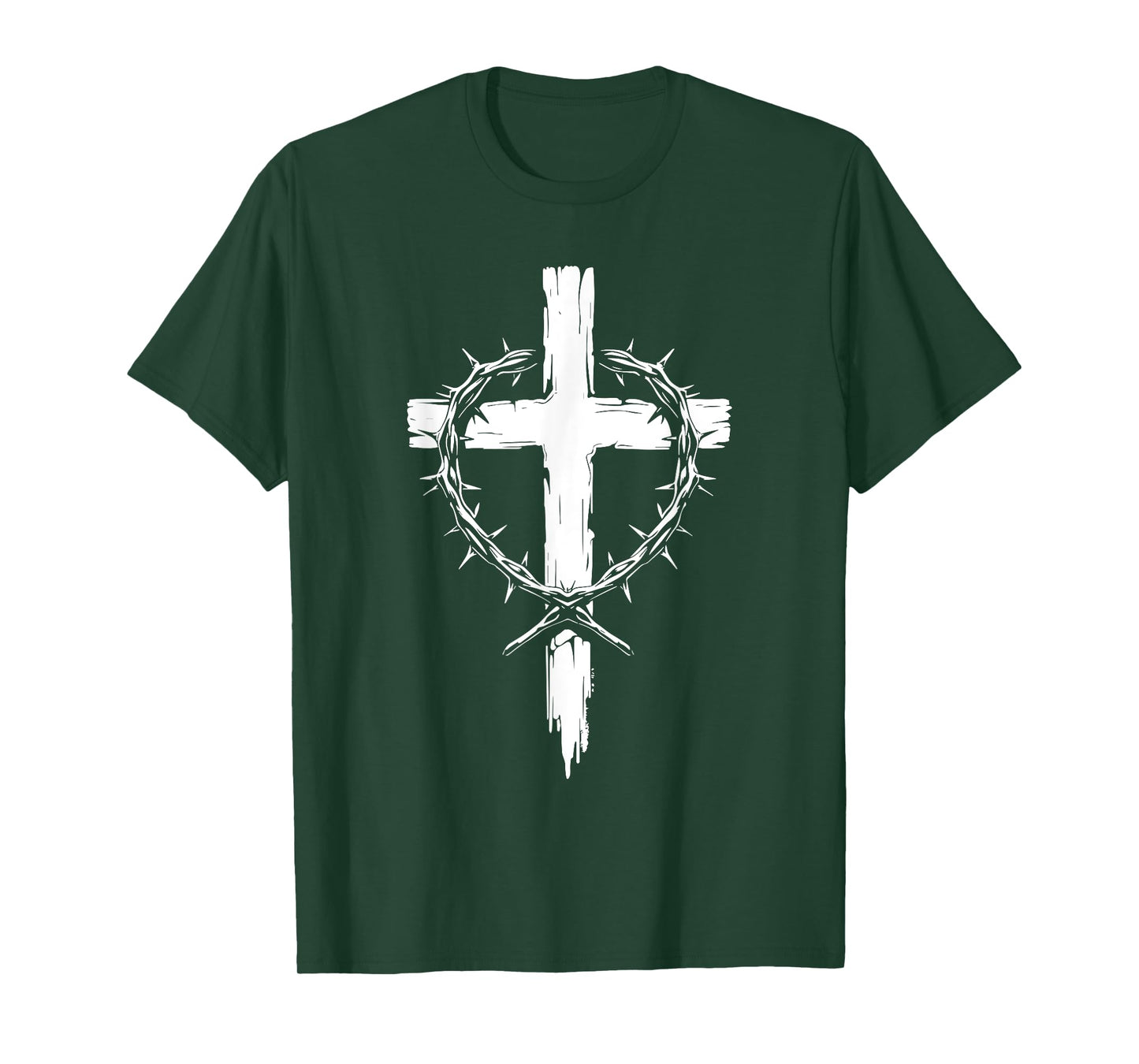 Christian Cross Punk Art Style Crown of Thorns Jesus Christ T-Shirt