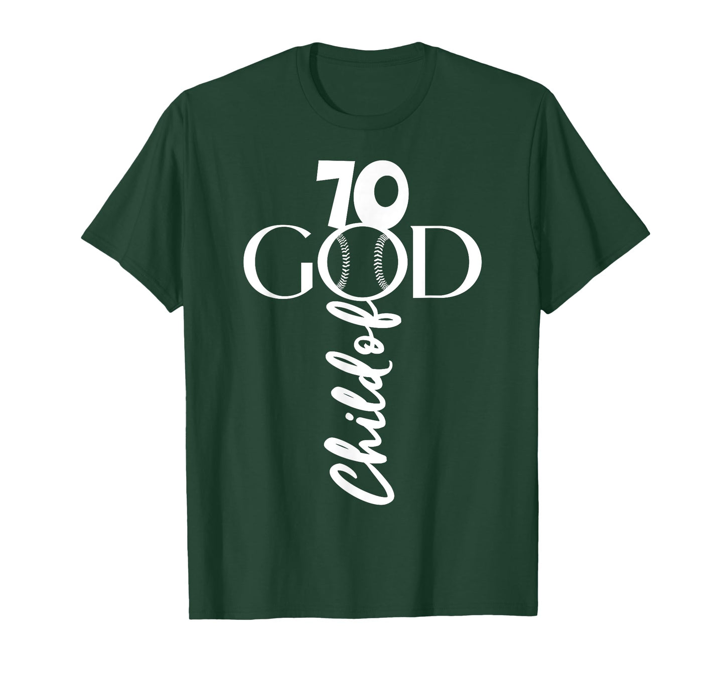 BASEBALL JESUS 70 YEARS CHILD OF GOD BASEBALL 70th BIRTHDAY T-Shirt