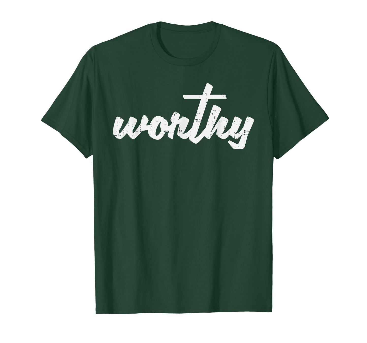 Worthy Cross God Jesus Faith Grace Religious Christian Gift T-Shirt