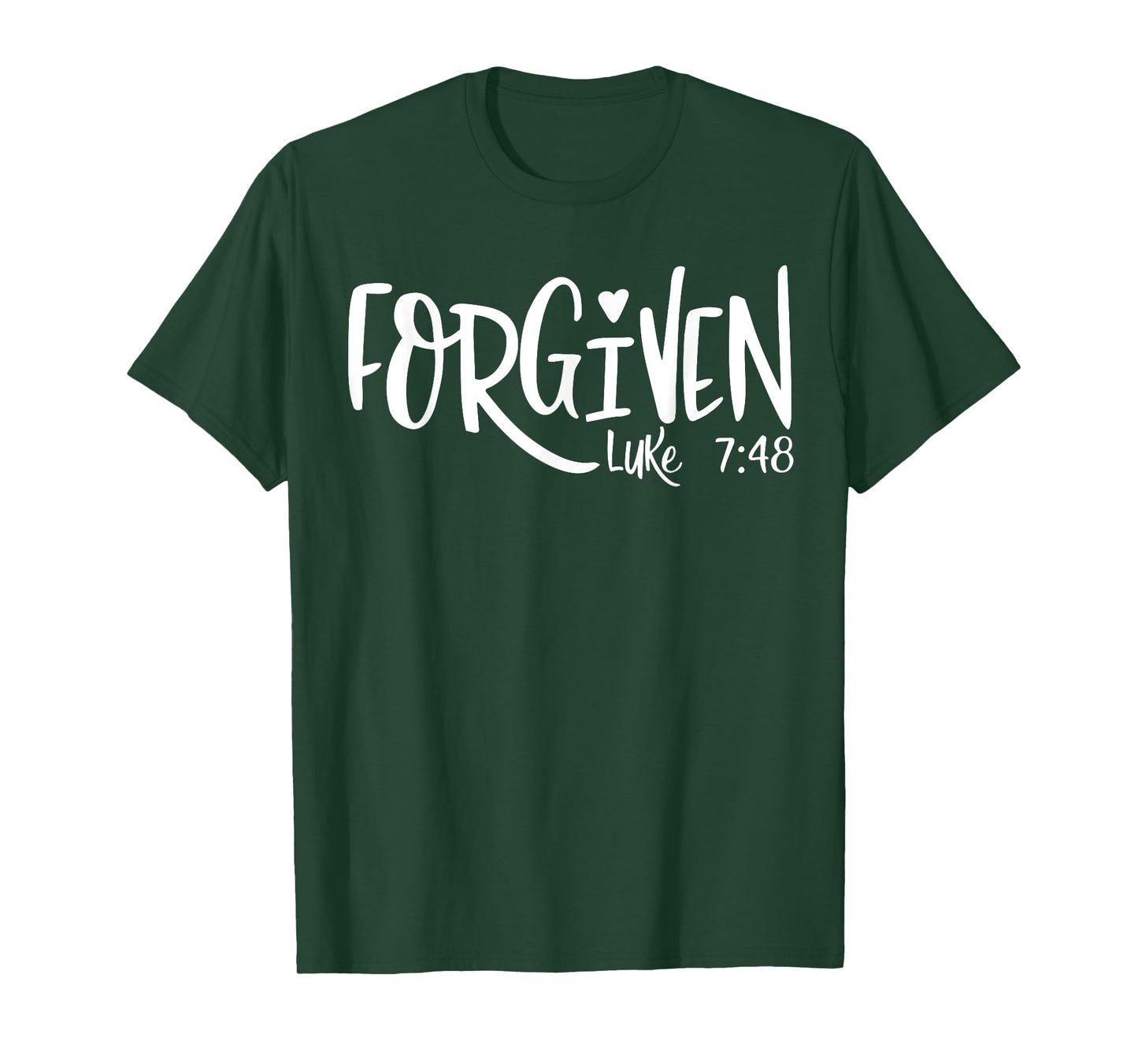Forgiven Faith Based Top Plus Size 2x Christian Bible Verse T-Shirt