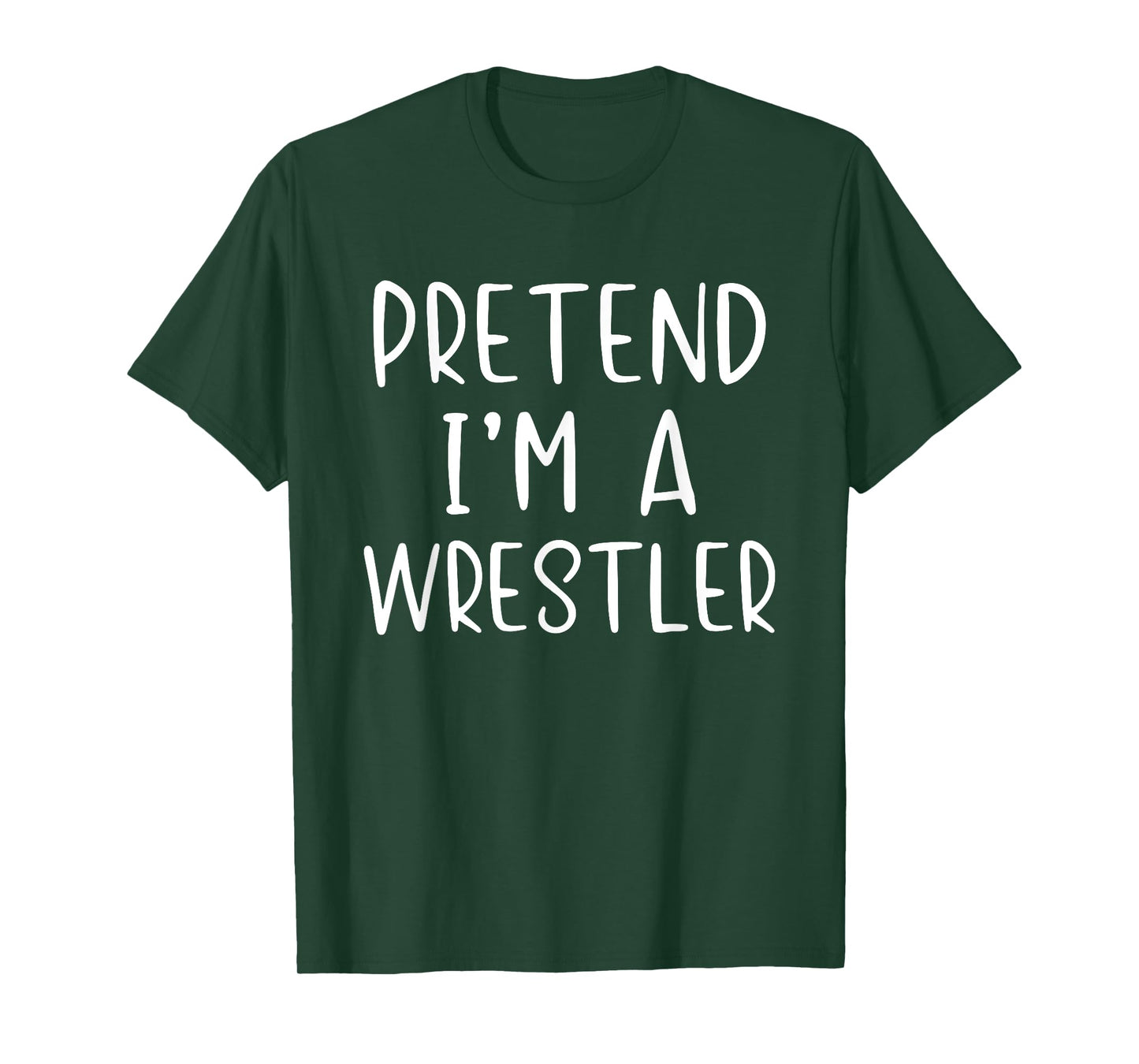 Pretend Wrestler Costume Halloween Simple Funny Wrestling T-Shirt