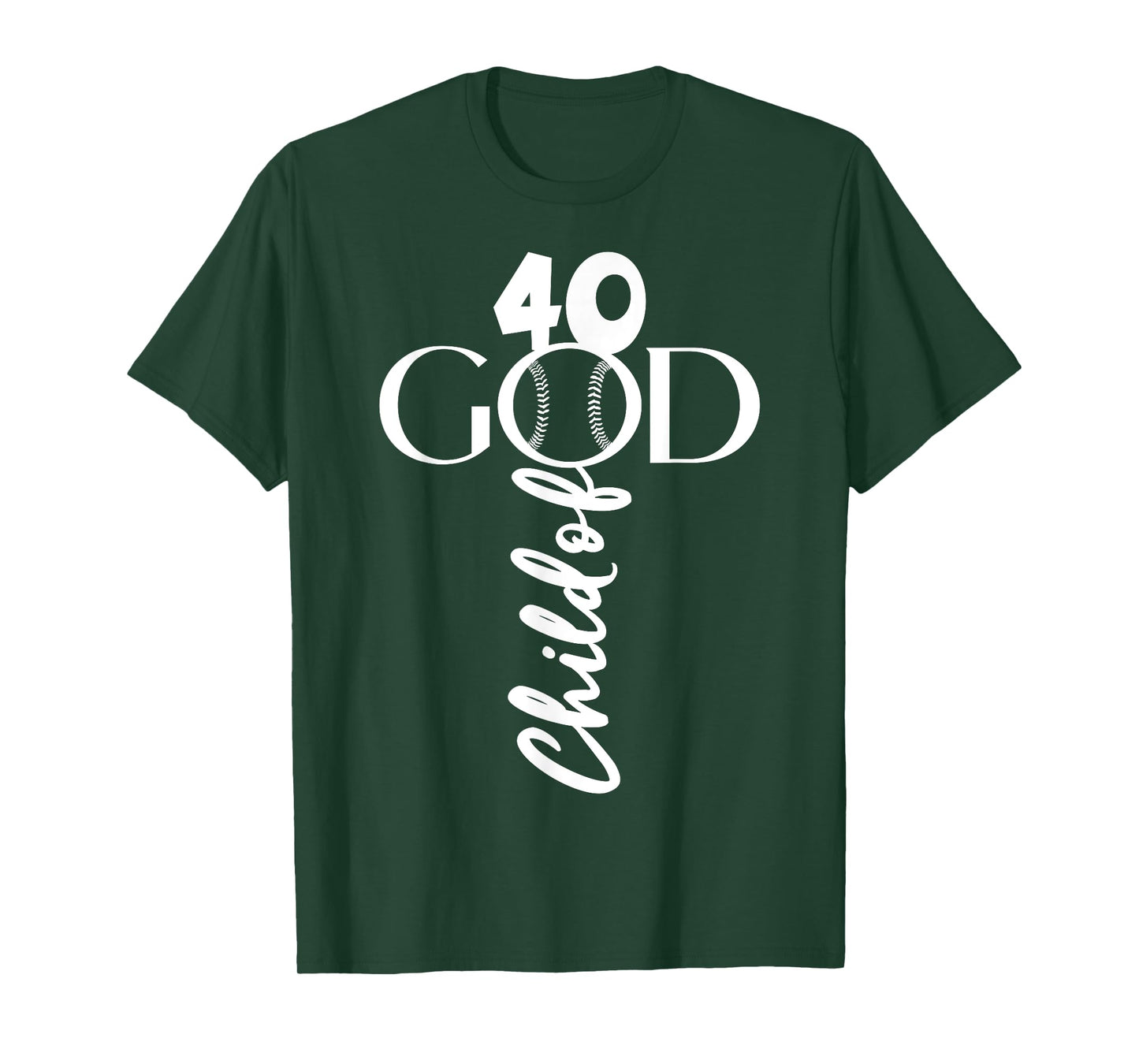 BASEBALL JESUS 40 YEARS CHILD OF GOD BASEBALL 40th BIRTHDAY T-Shirt