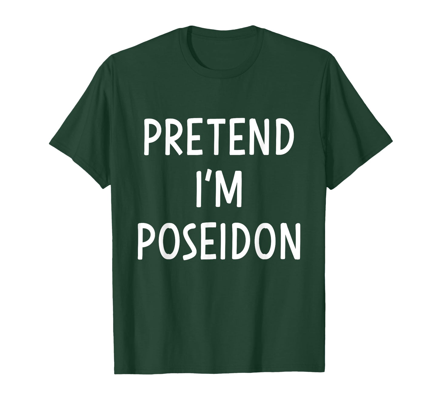 Pretend Poseidon greek god easy costume for halloween party T-Shirt