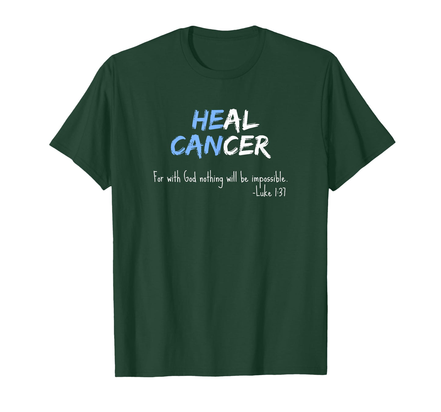 Prostate Cancer Shirt Awareness Blue Bible Verse Heal Tshirt T-Shirt