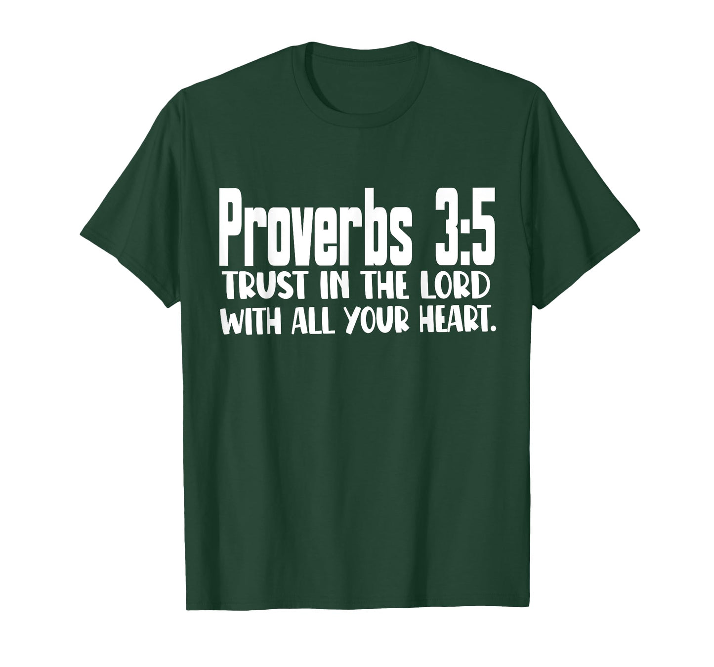Proverbs 3:5 Trust in The Lord Christian Bible Verse T-Shirt