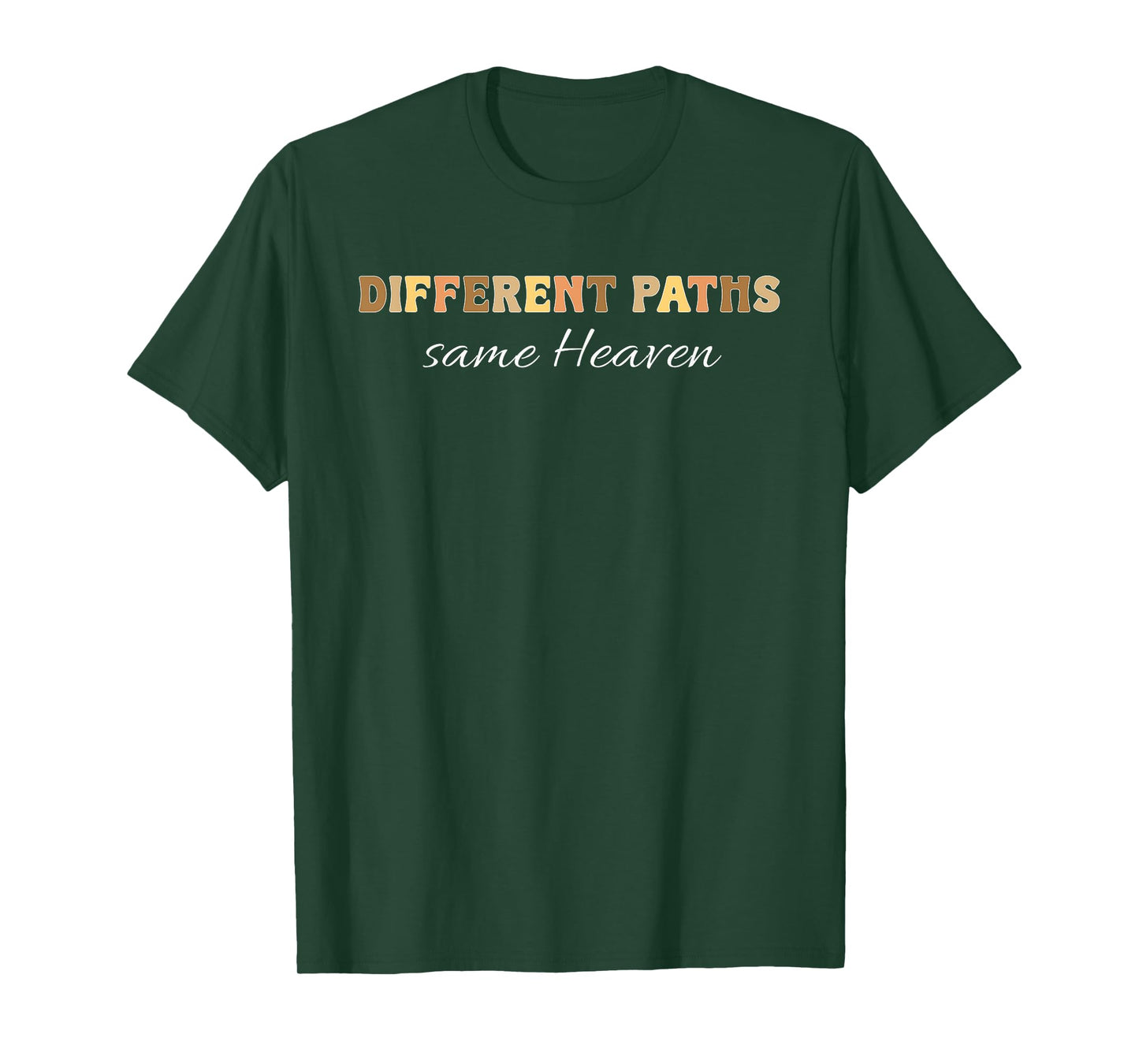 Different Paths Same Heaven Christian Neurodivergent Dk T-Shirt