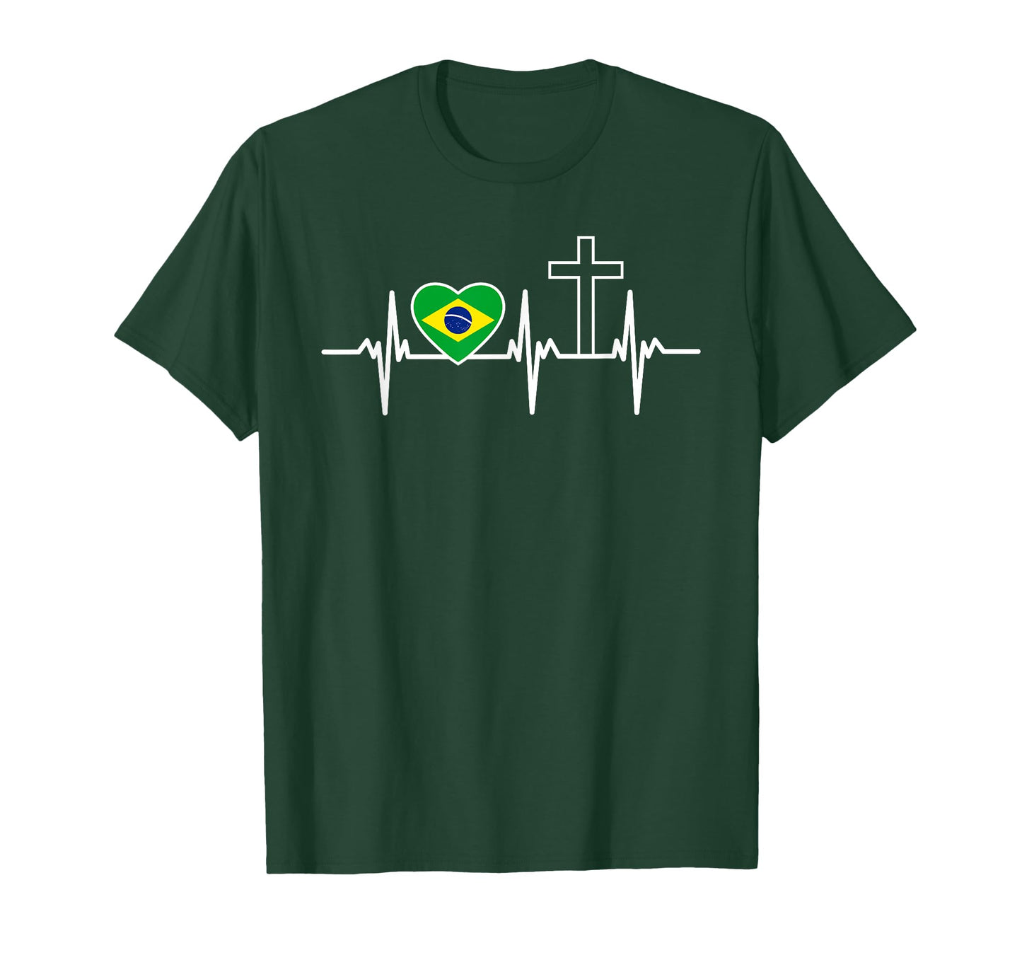 A Heart For Jesus And Brazil - Christian Clothing T-Shirt