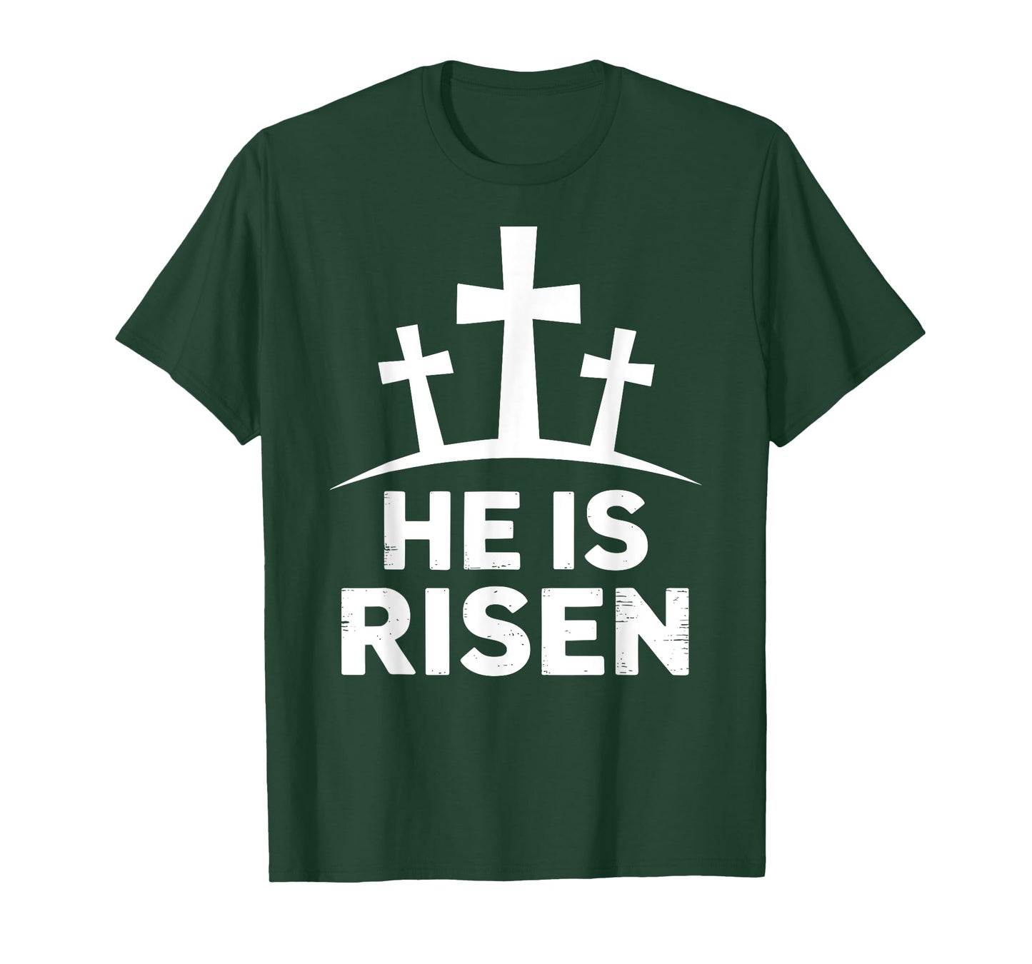 He is risen with cross for christian easter T-Shirt