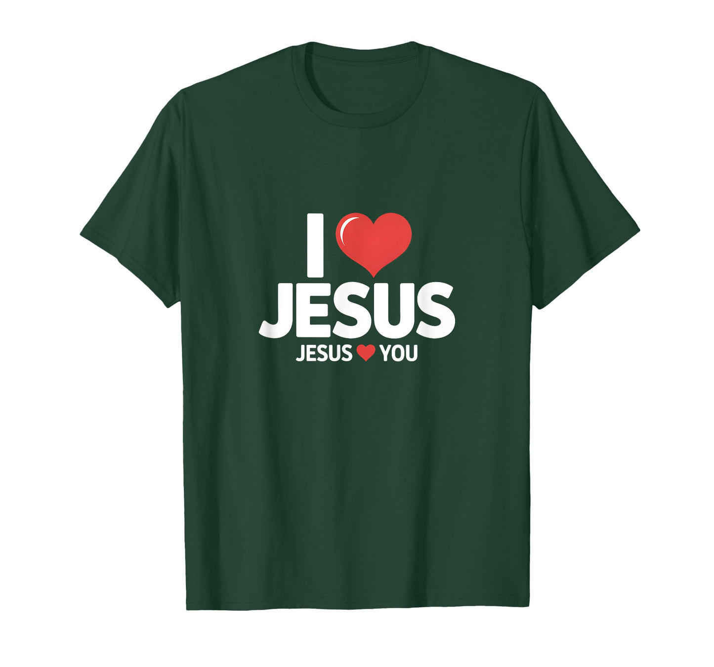 I Love Jesus Christian Heart T-Shirt