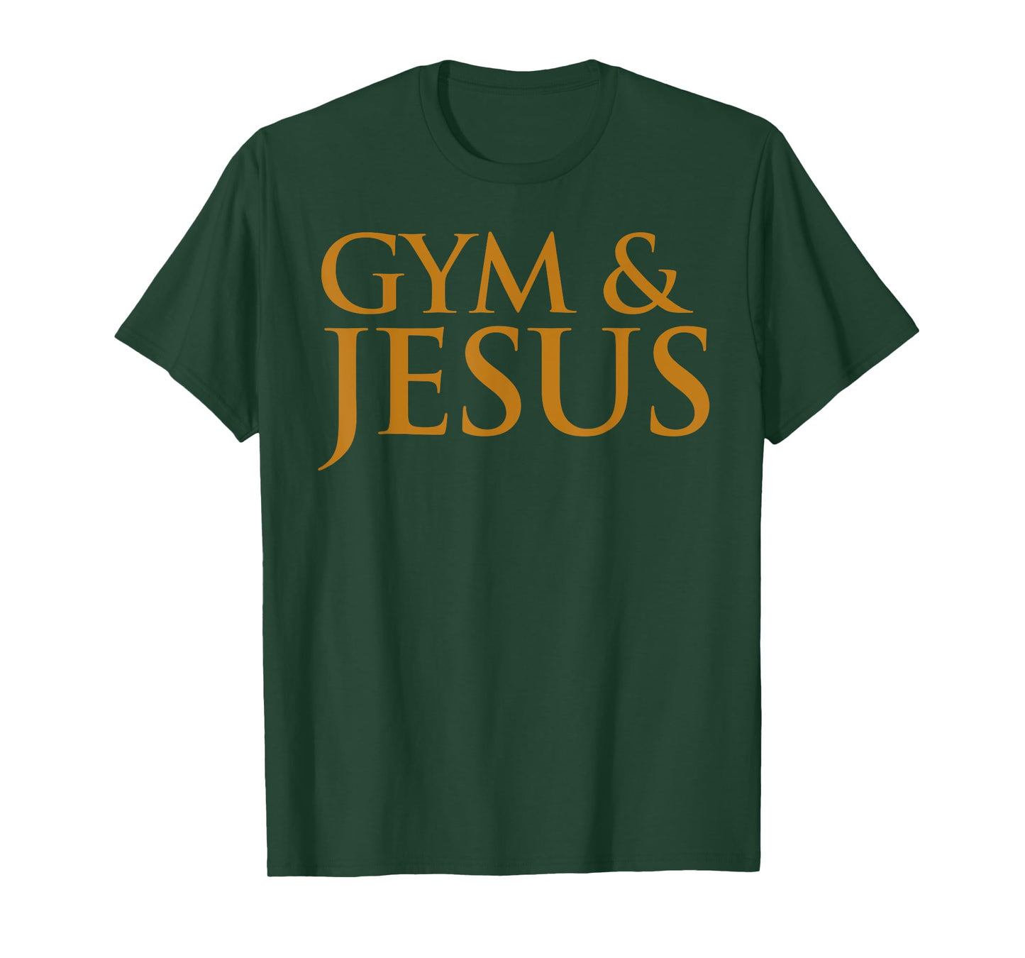 Distressed Gym & Jesus Funny Christian Workout Gift For Men T-Shirt