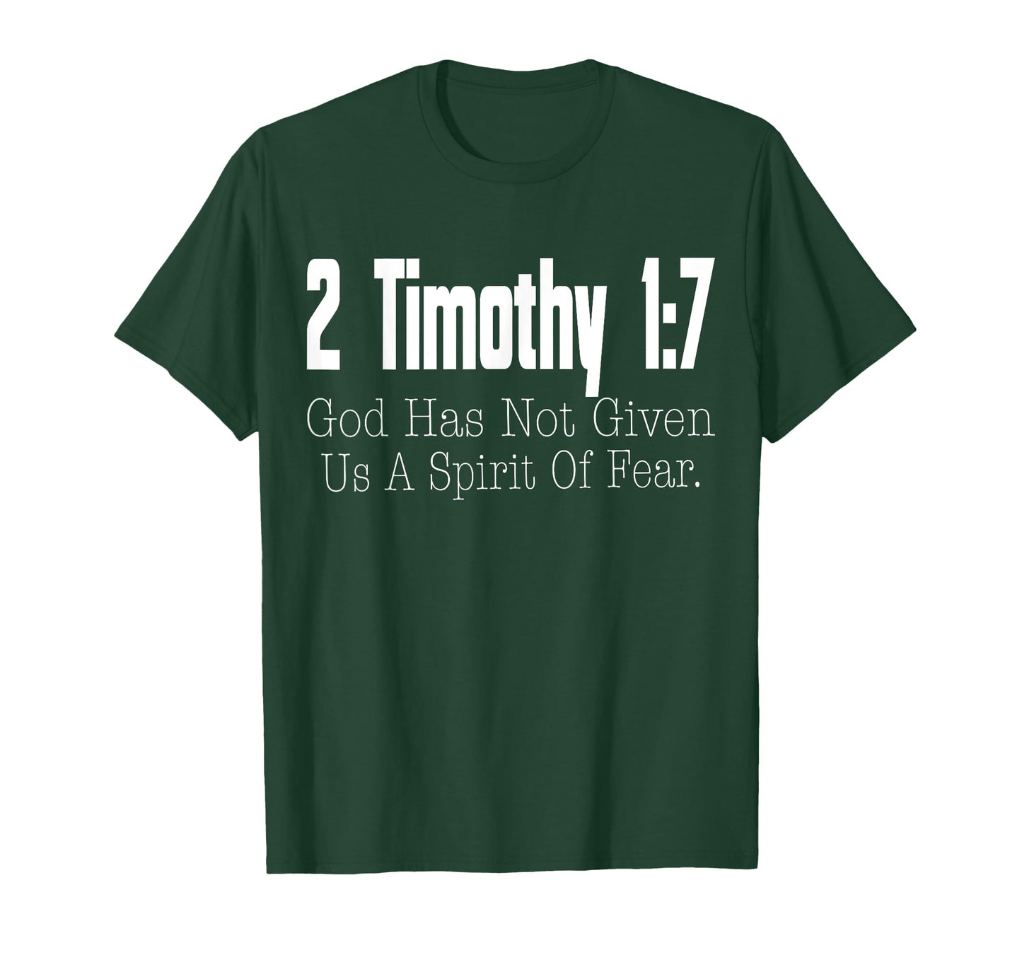 2 Timothy 1:7 Bible Verse Religious Christian Faith T-Shirt
