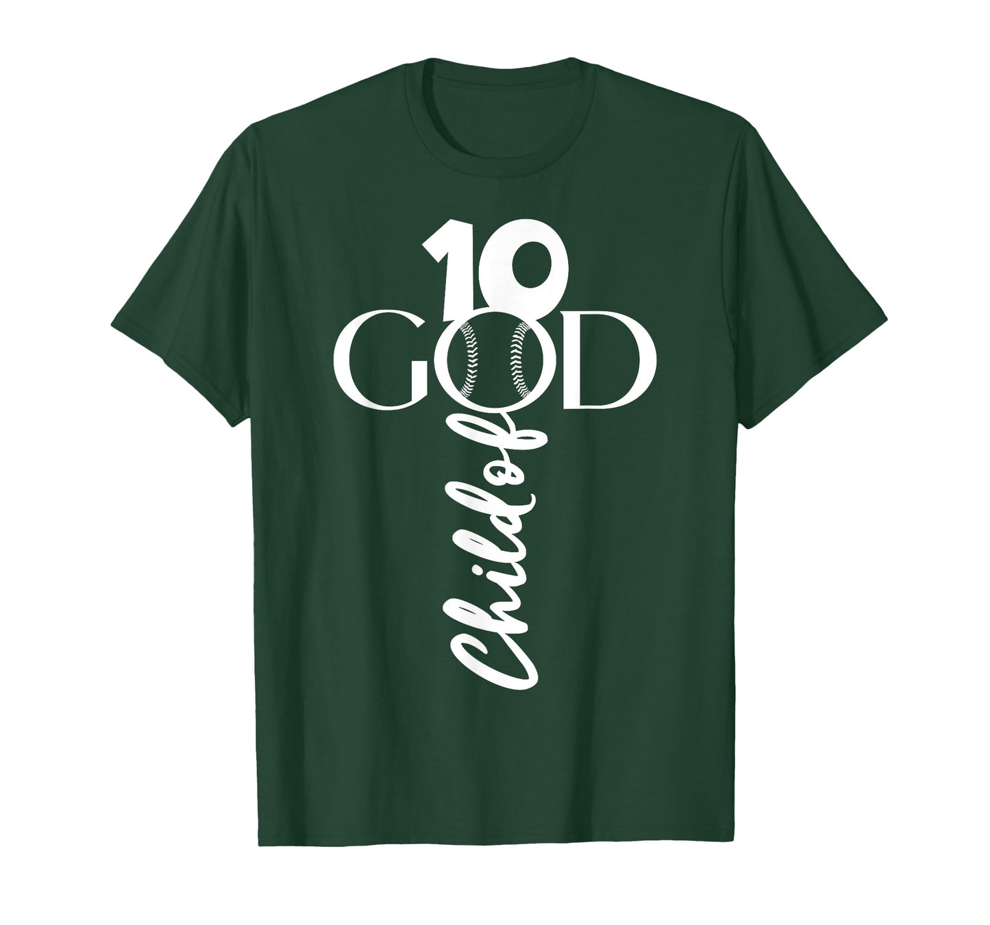 BASEBALL JESUS 10 YEARS CHILD OF GOD BASEBALL 10th BIRTHDAY T-Shirt