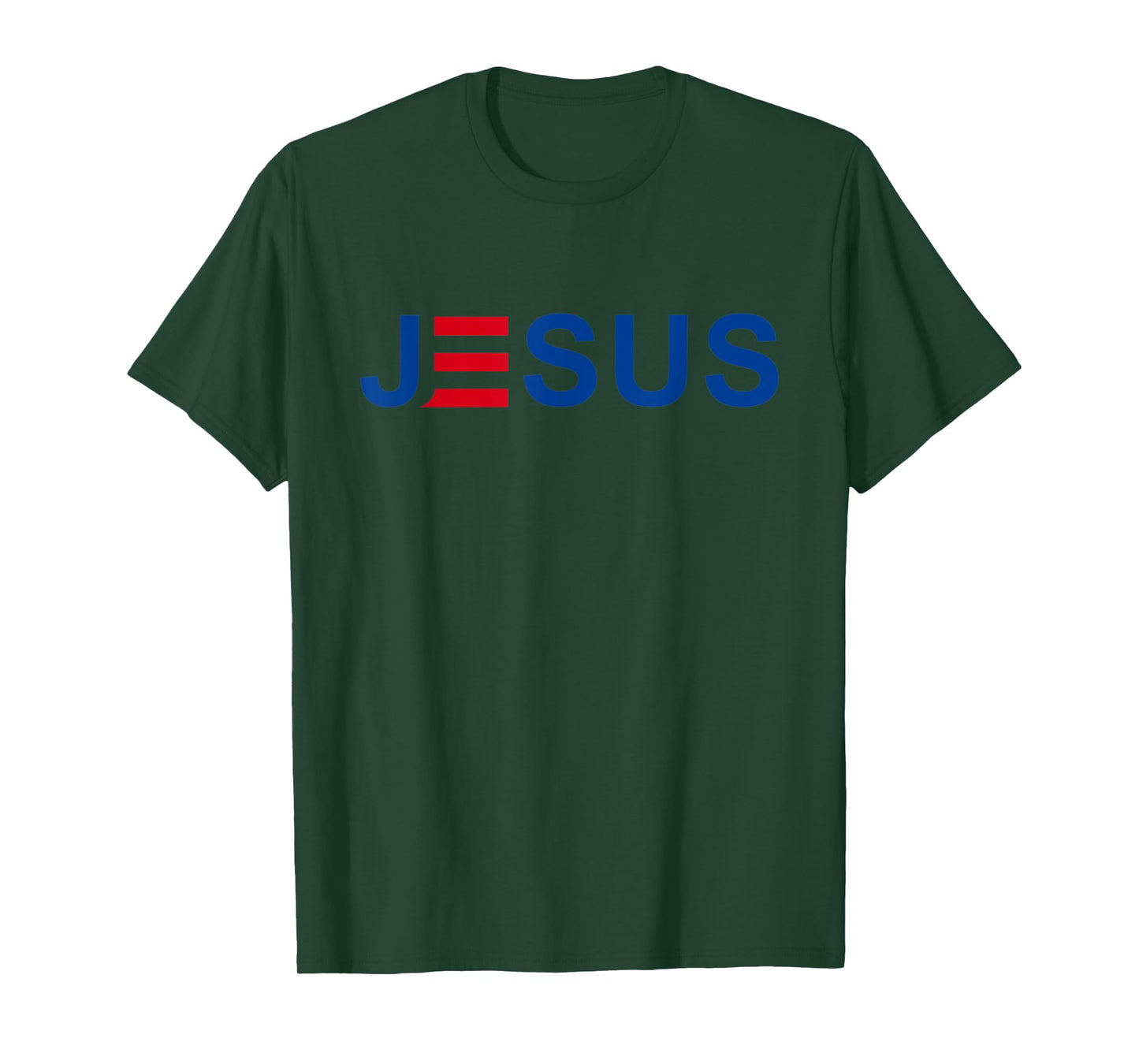 JESUS - Patriotic Christian Faith in God, Red White and Blue Women Kids Men T-Shirt
