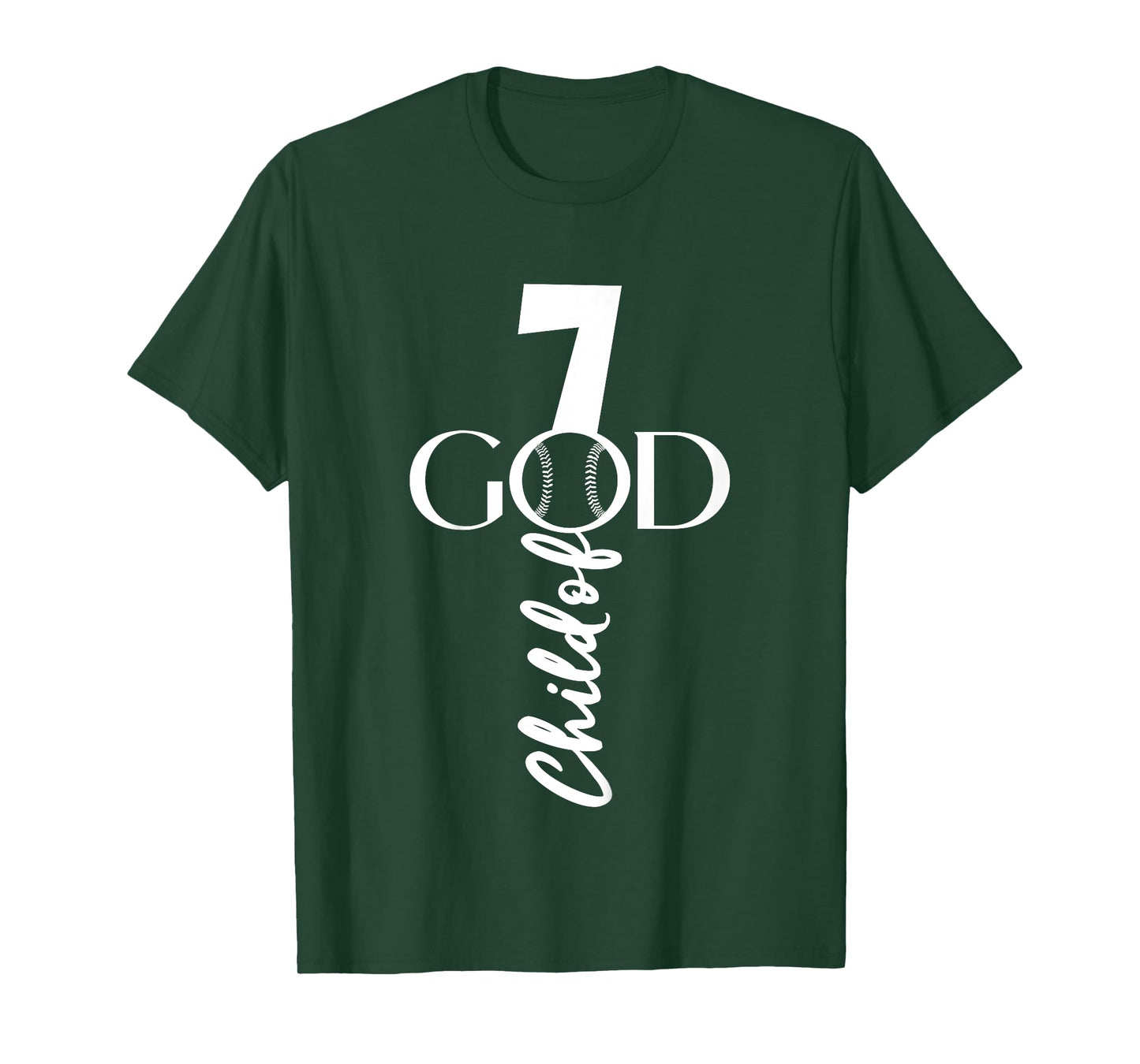 BASEBALL JESUS 7 YEARS CHILD OF GOD BASEBALL 7TH BIRTHDAY T-Shirt