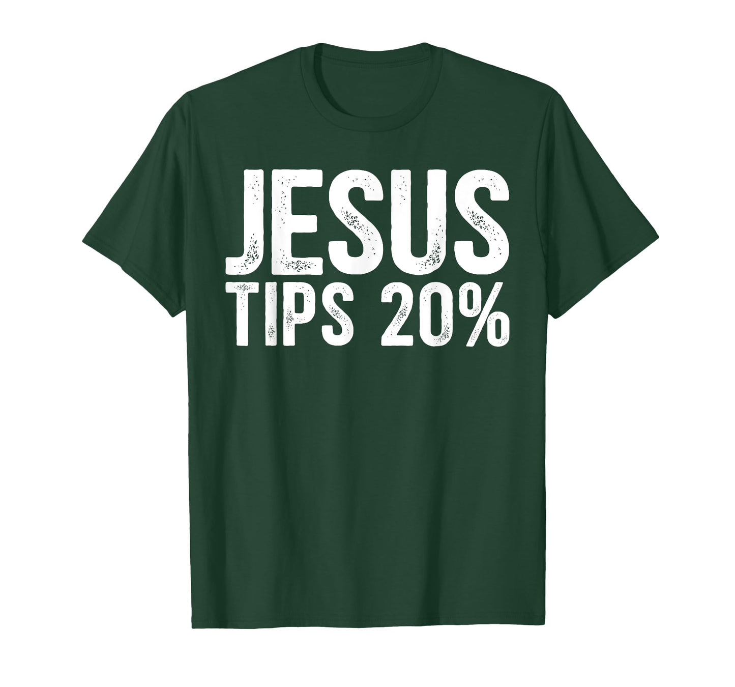 Jesus Tips 20% Funny Waiter Waitress Bartender Mixologist T-Shirt