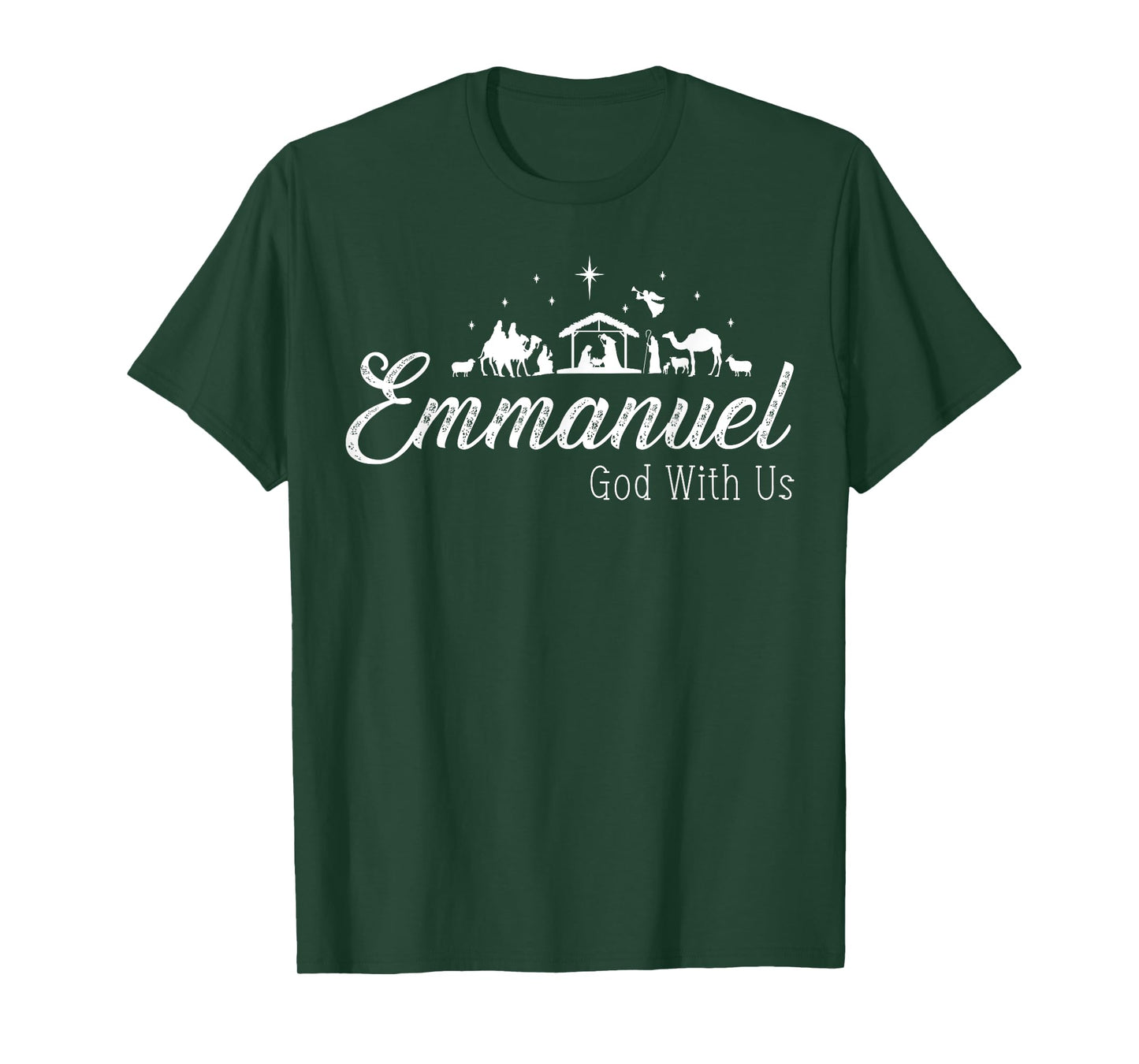 Emmanuel God With Us Nativity Scenes Christian Christmas T-Shirt
