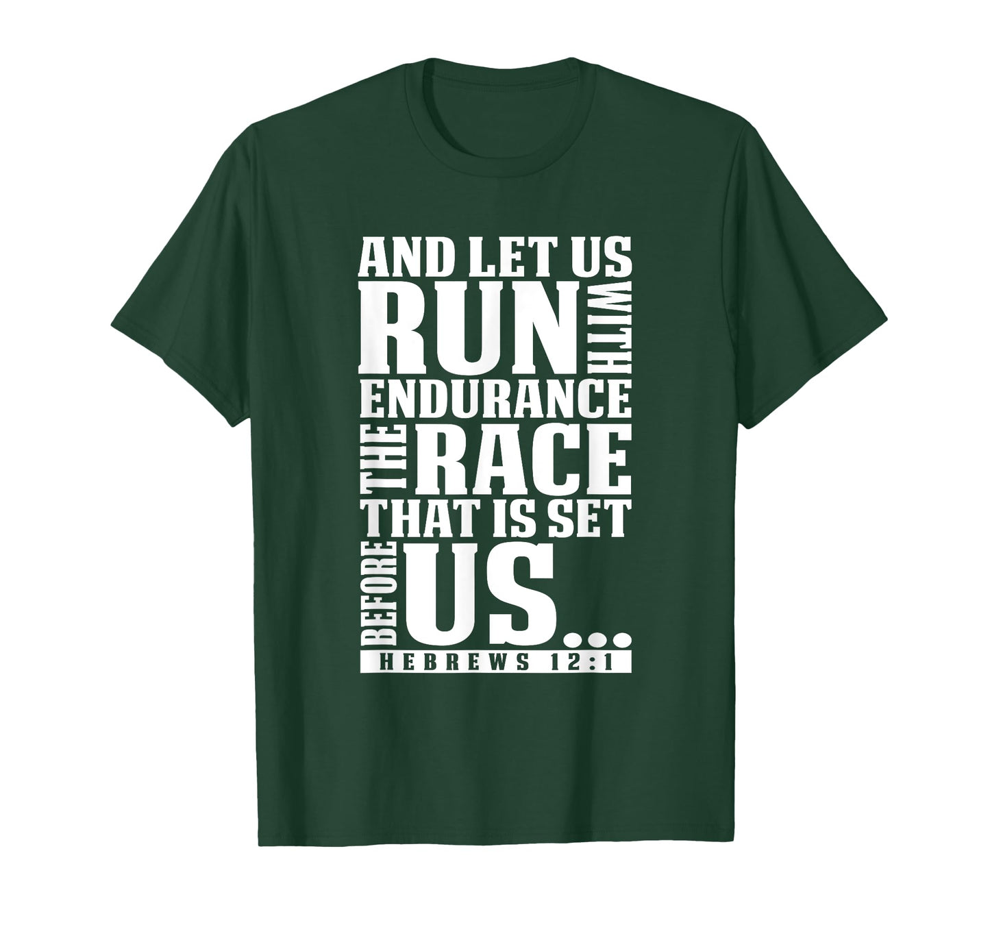Christian Bible Verse Let Us Run With Endurance Runner Gift T-Shirt