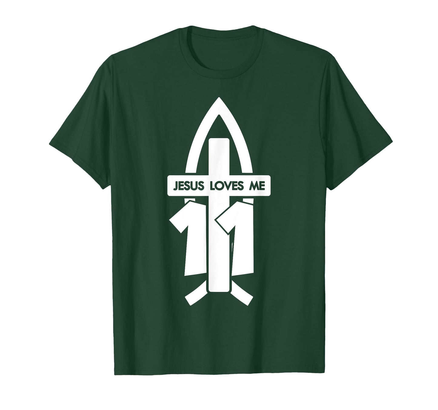 Jesus Loves ME 11 Religious 11 Years Jesus 11TH Birthday T-Shirt