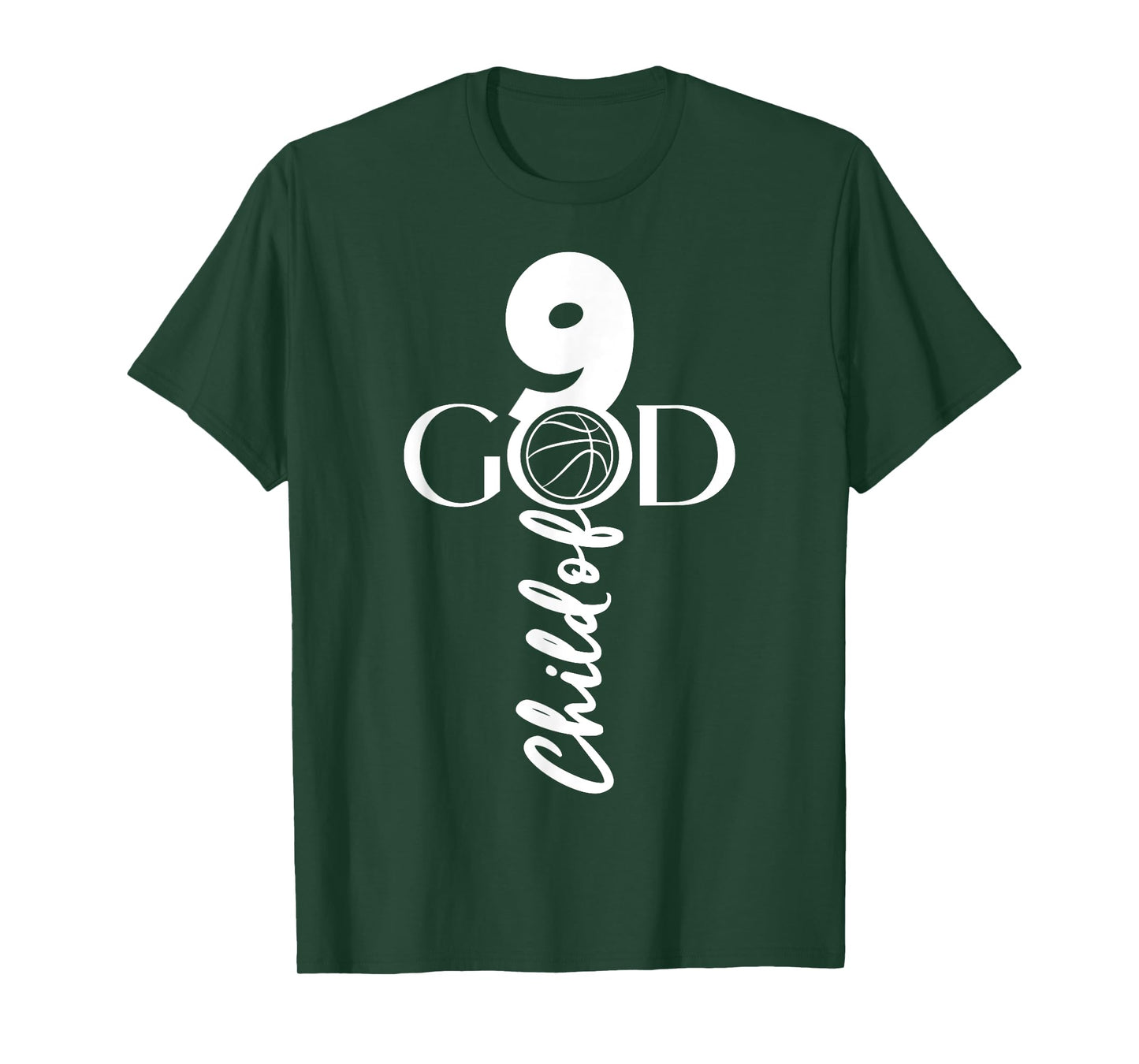 JESUS 9 YEARS CHILD OF GOD BASKETBALL 9th BIRTHDAY T-Shirt