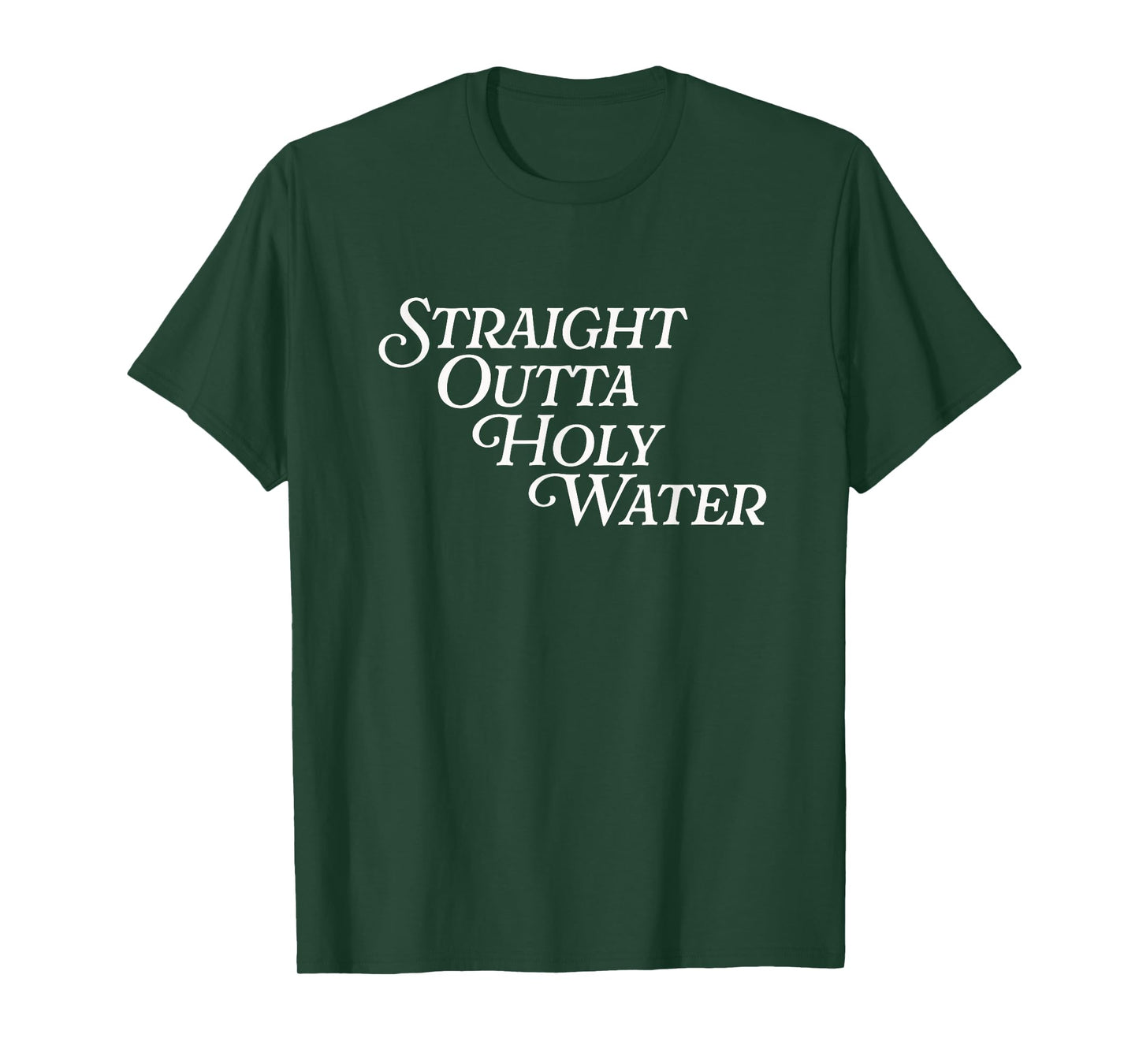 Straight Outta Holy Water Jesus Baptized Funny Baptism Day T-Shirt