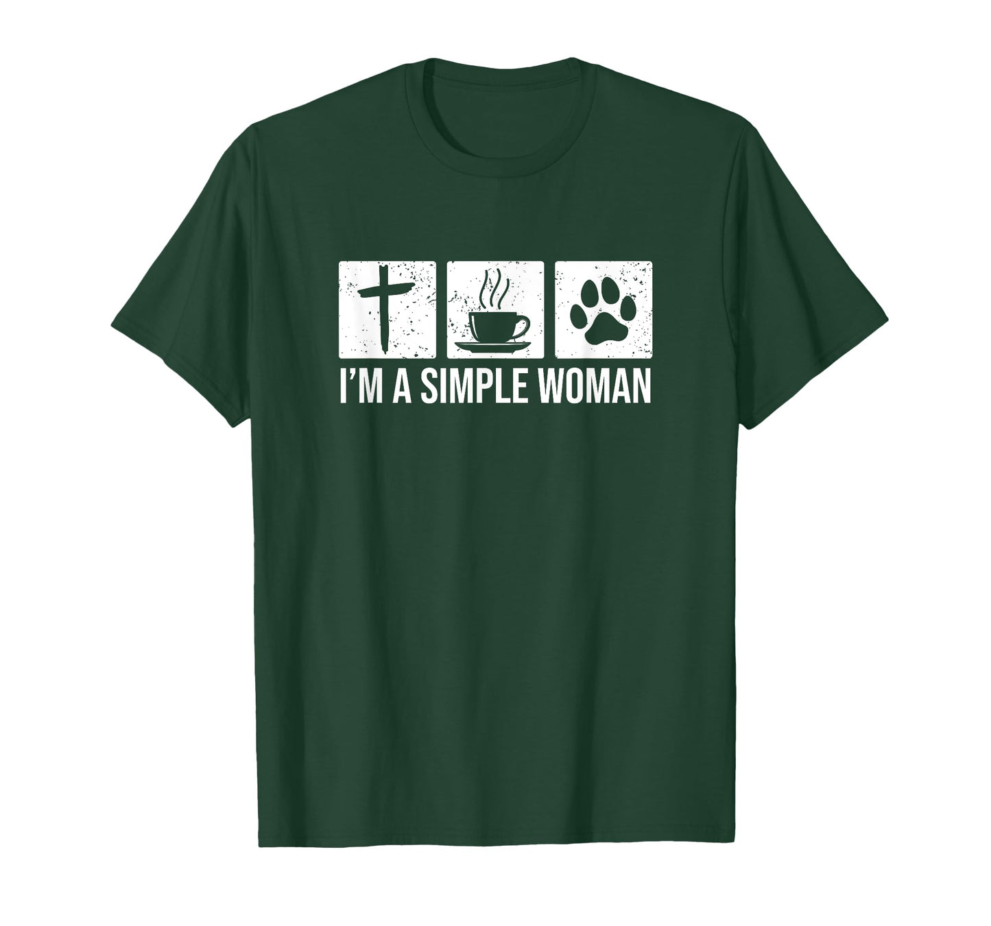 I'm A Simple Woman - Jesus Coffee Dog T-Shirt