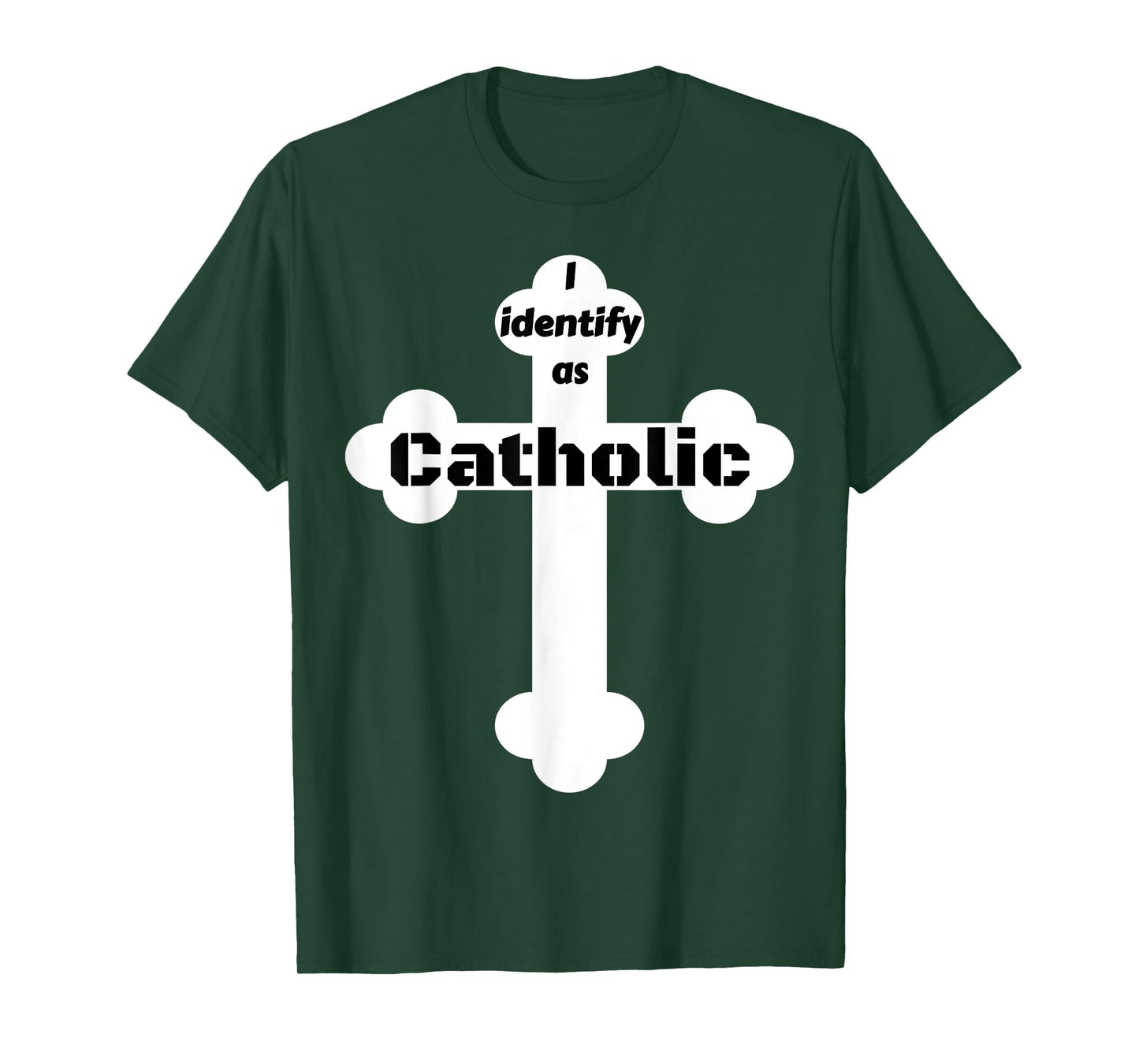 I Identify As Catholic Cross T-Shirt