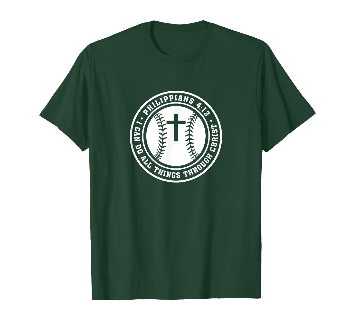 Philippians 4:13 Christian Baseball Cross Jesus Saves Christ T-Shirt